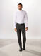 Pantalone slim con micromotivo uomo_0