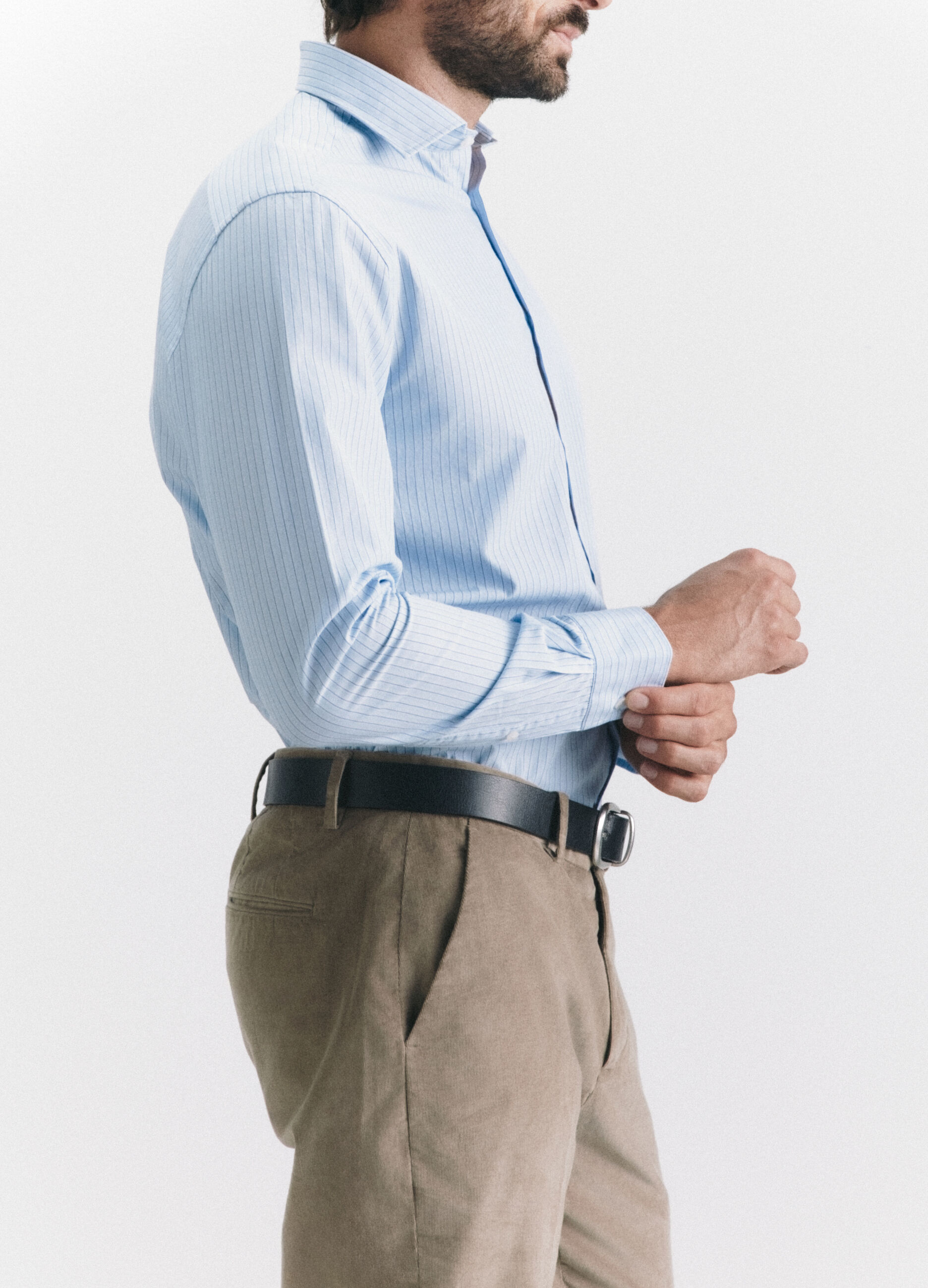 Camicia regular fit in cotone a righe uomo_2