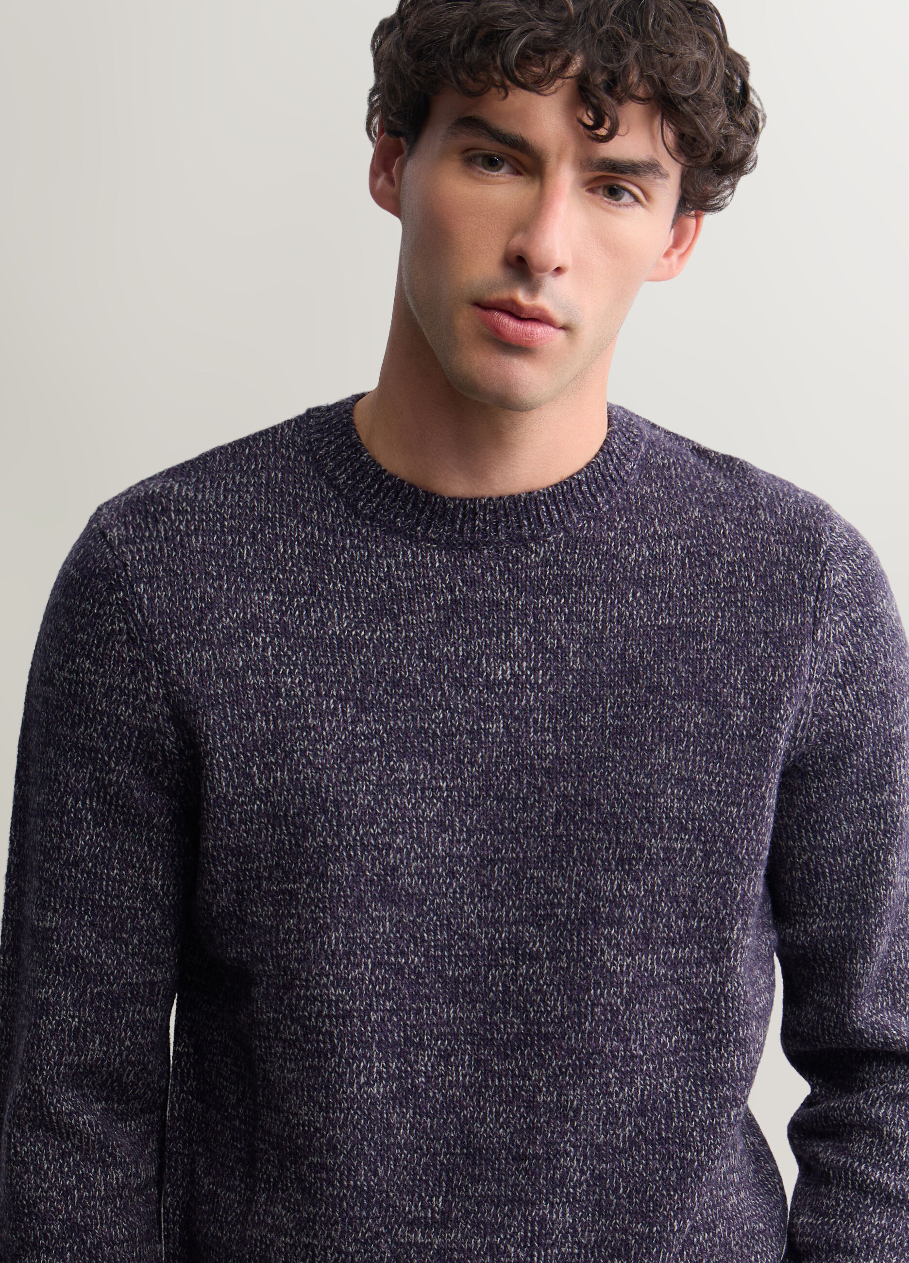 Maglione girocollo in misto lana uomo_2
