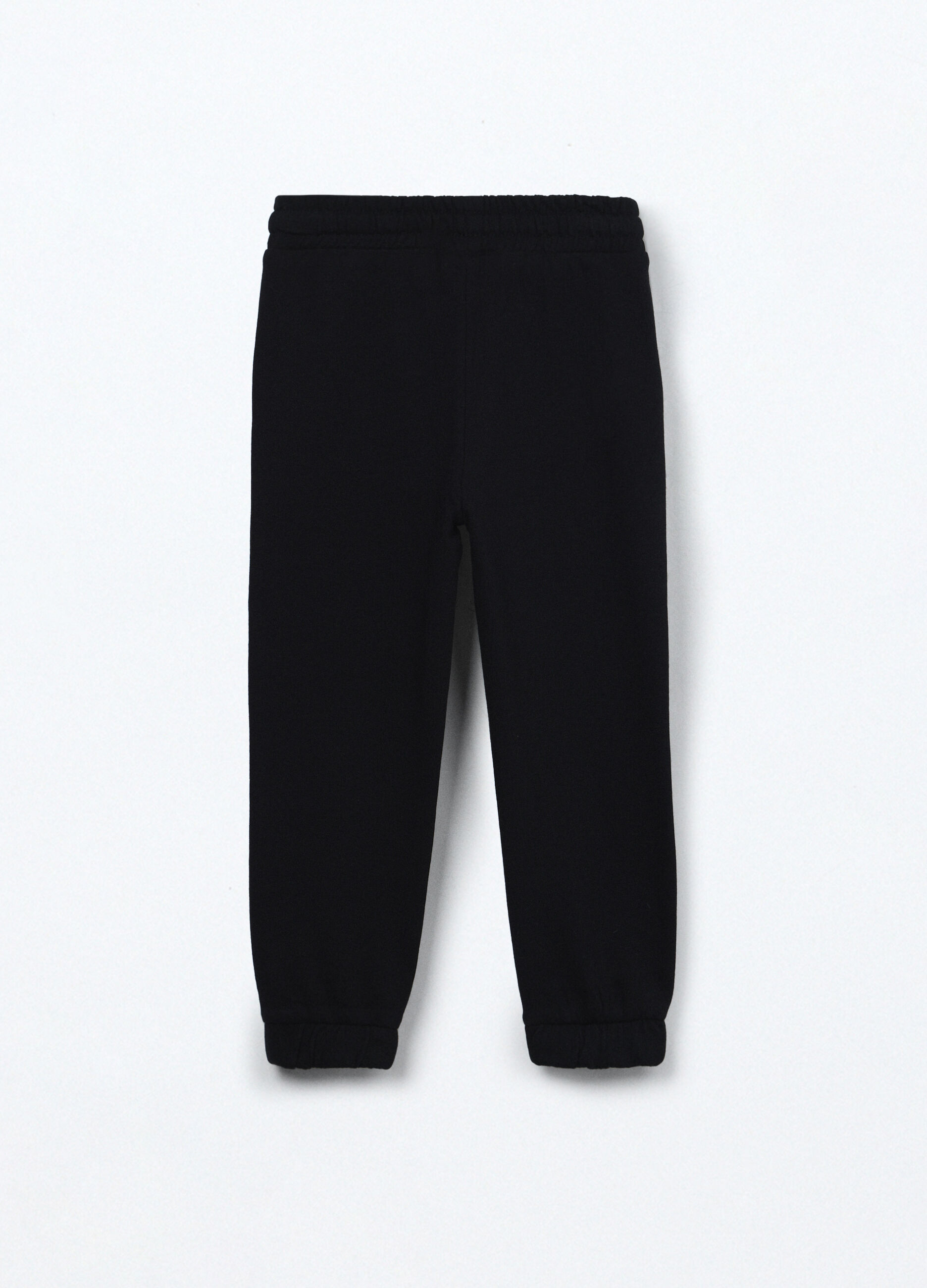 Jogger in french terry di puro cotone bambina_1