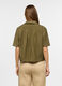 Camicia a maniche corte con colletto classico in misto viscosa donna_1