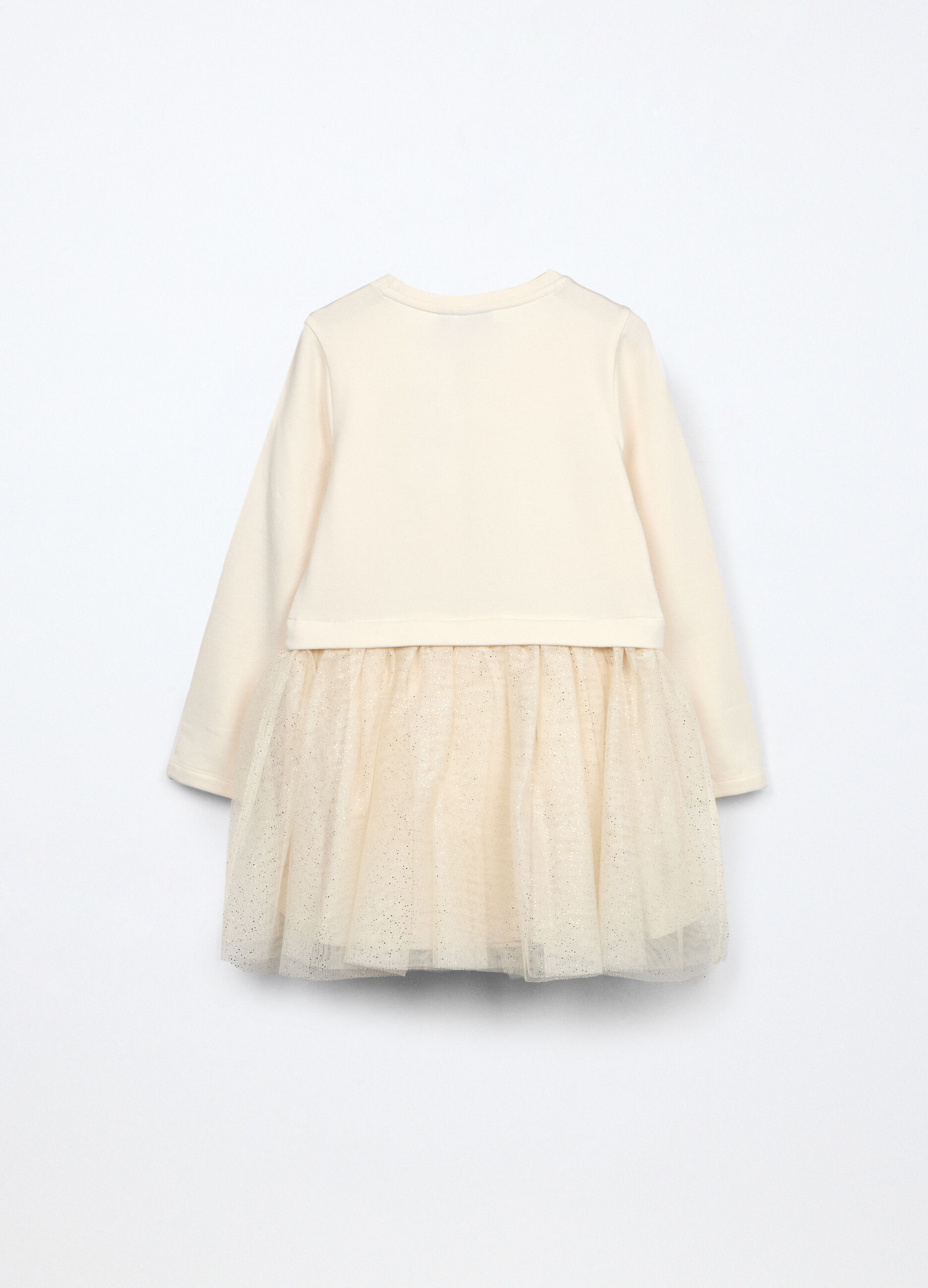 Abito in cotone fleece stretch bambina_1