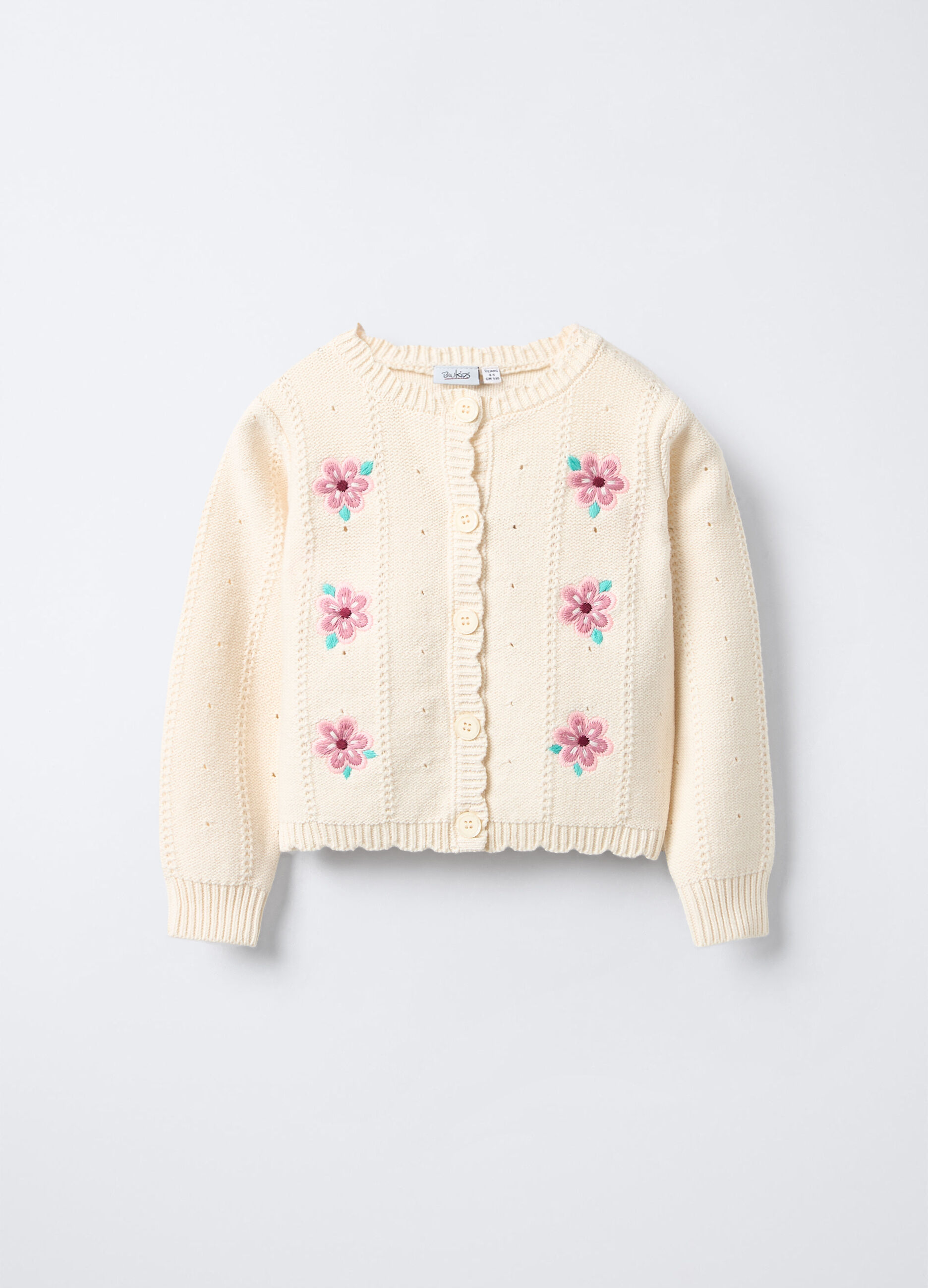 Cardigan tricot misto cotone bambina_0