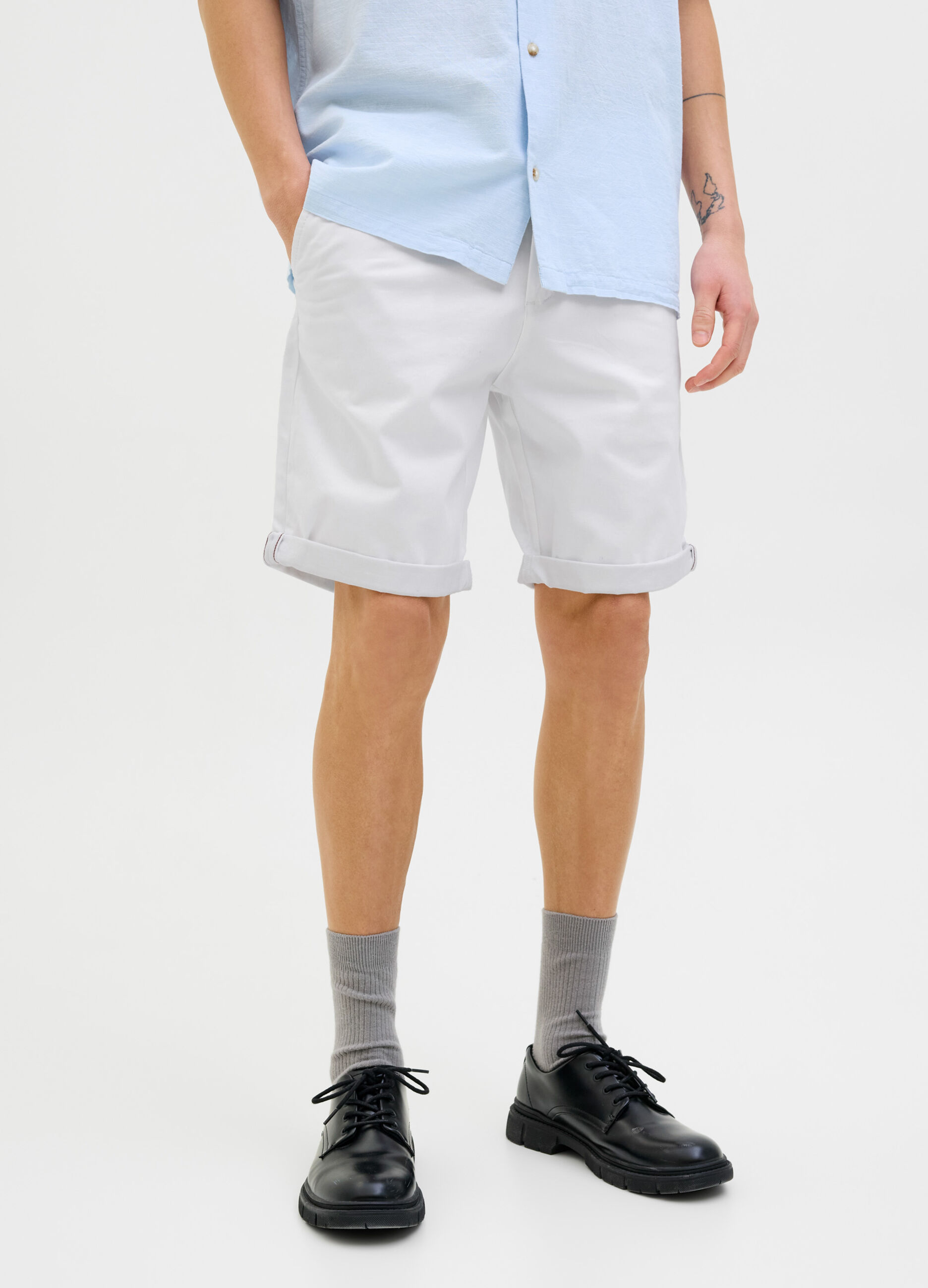 Bermuda slim fit in cotone uomo_2