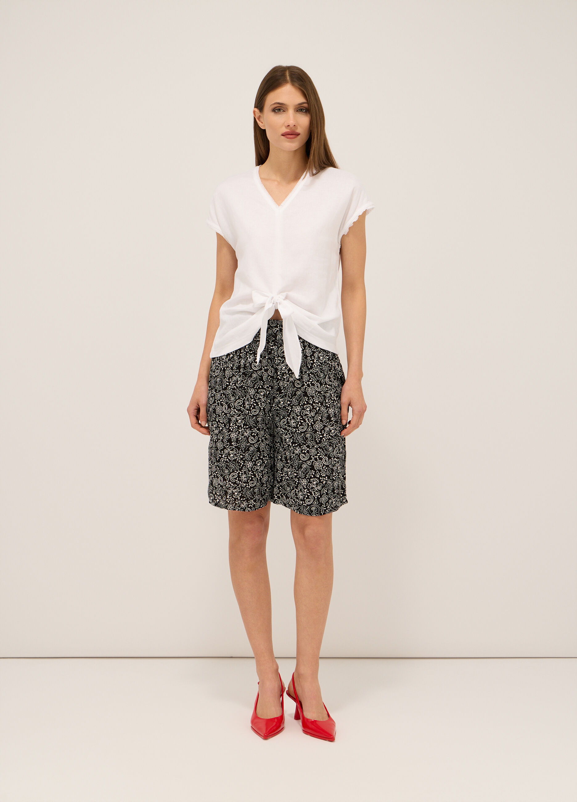 Bermuda in pura viscosa creponne donna_0