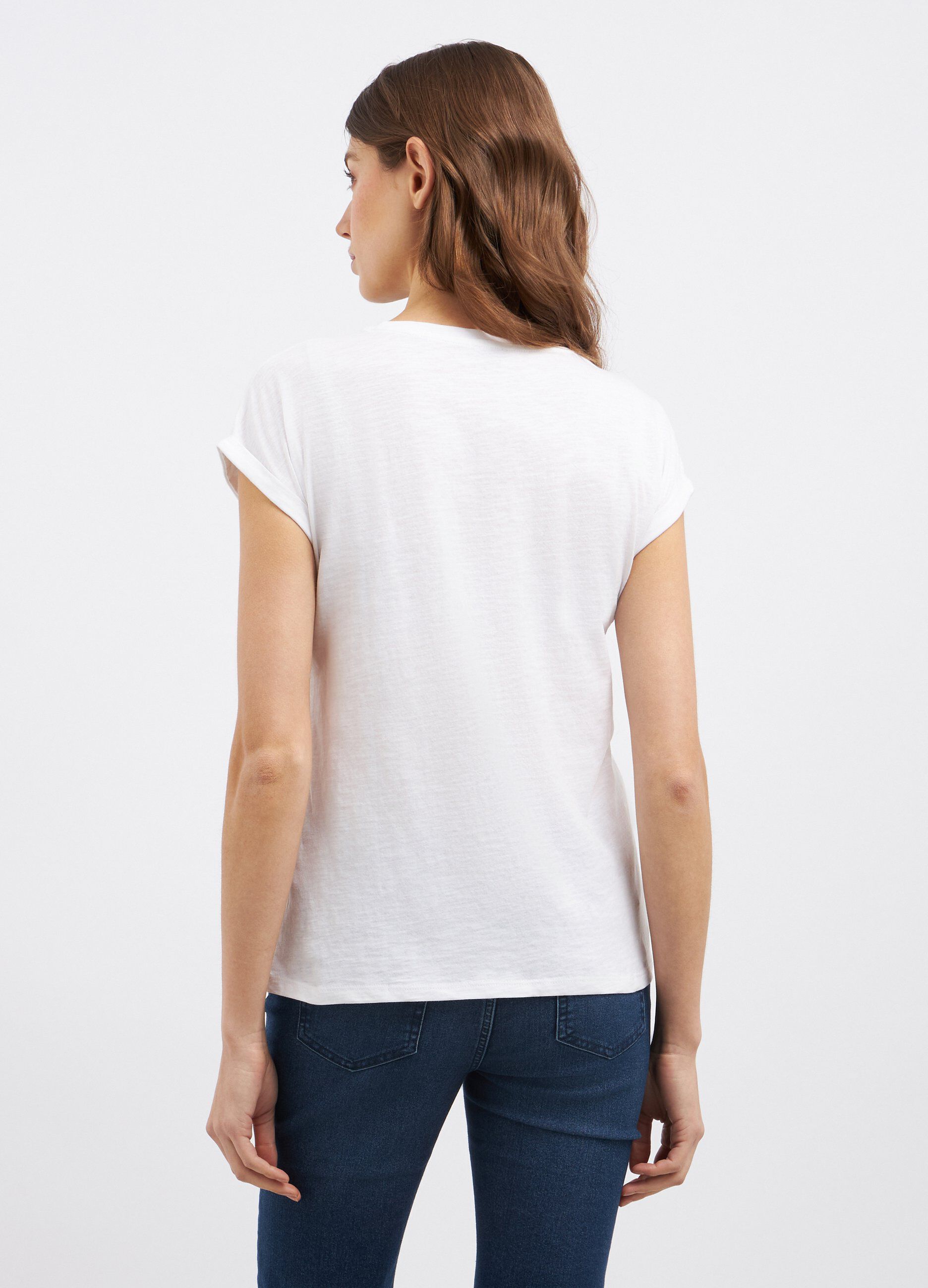 T-shirt in puro cotone a maniche corte donna_1