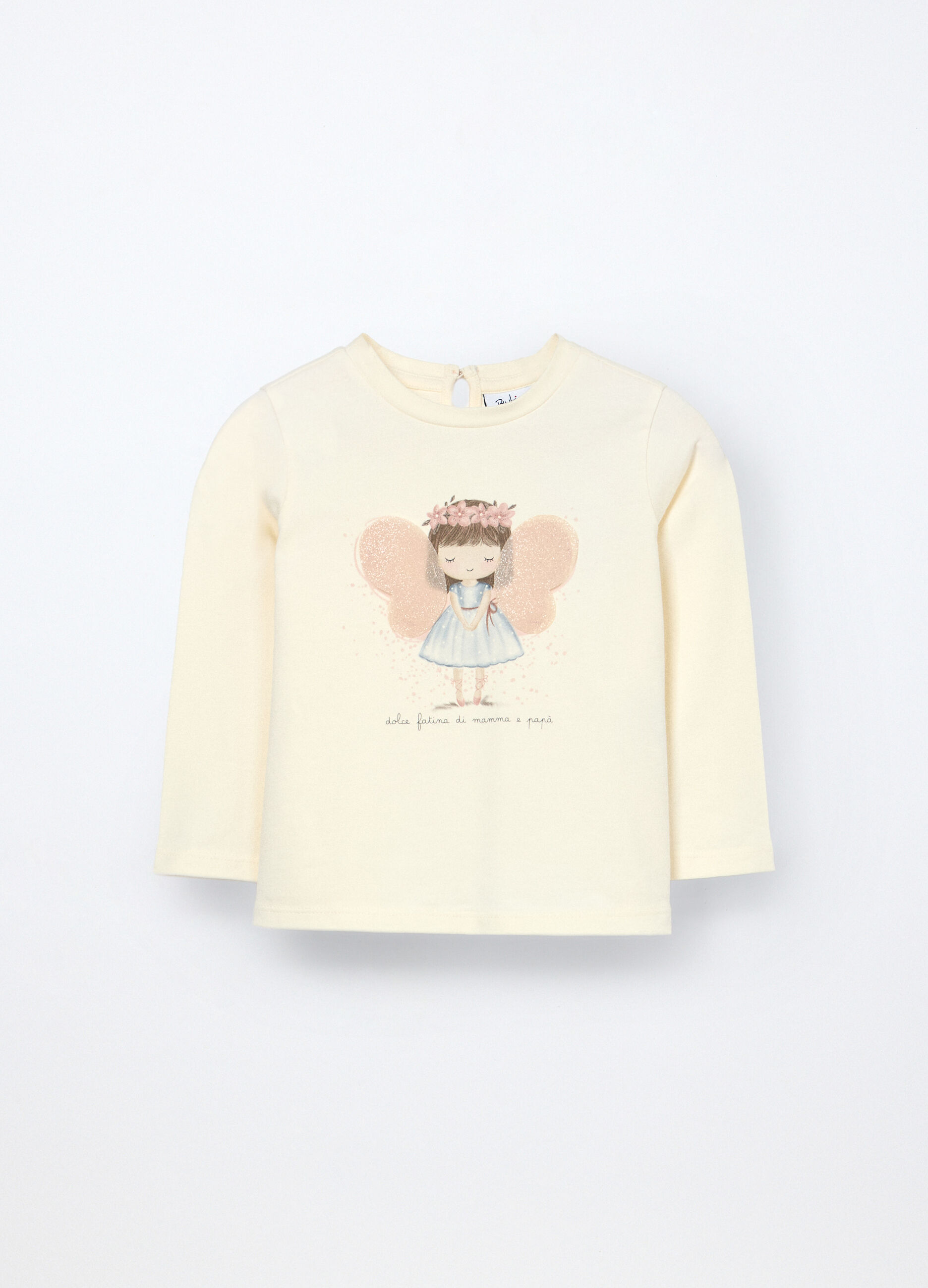 T-shirt in jersey di cotone stretch neonata_0
