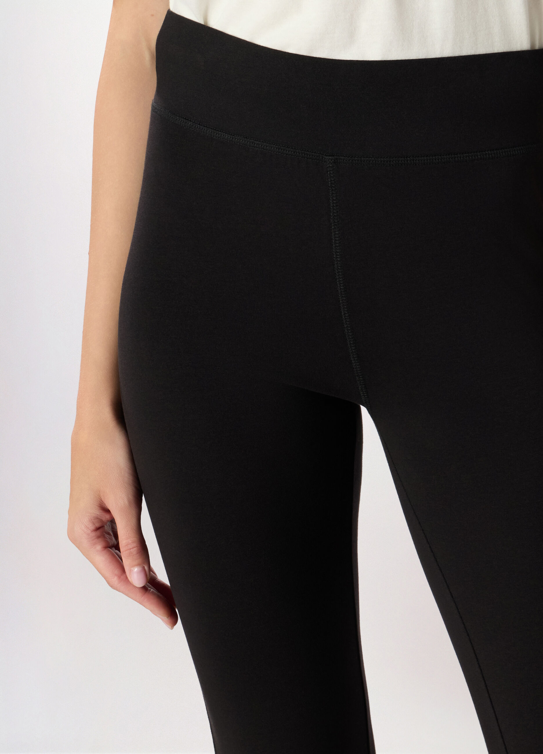 Leggings Capri in jersey di cotone stretch donna Holistic fitness_2