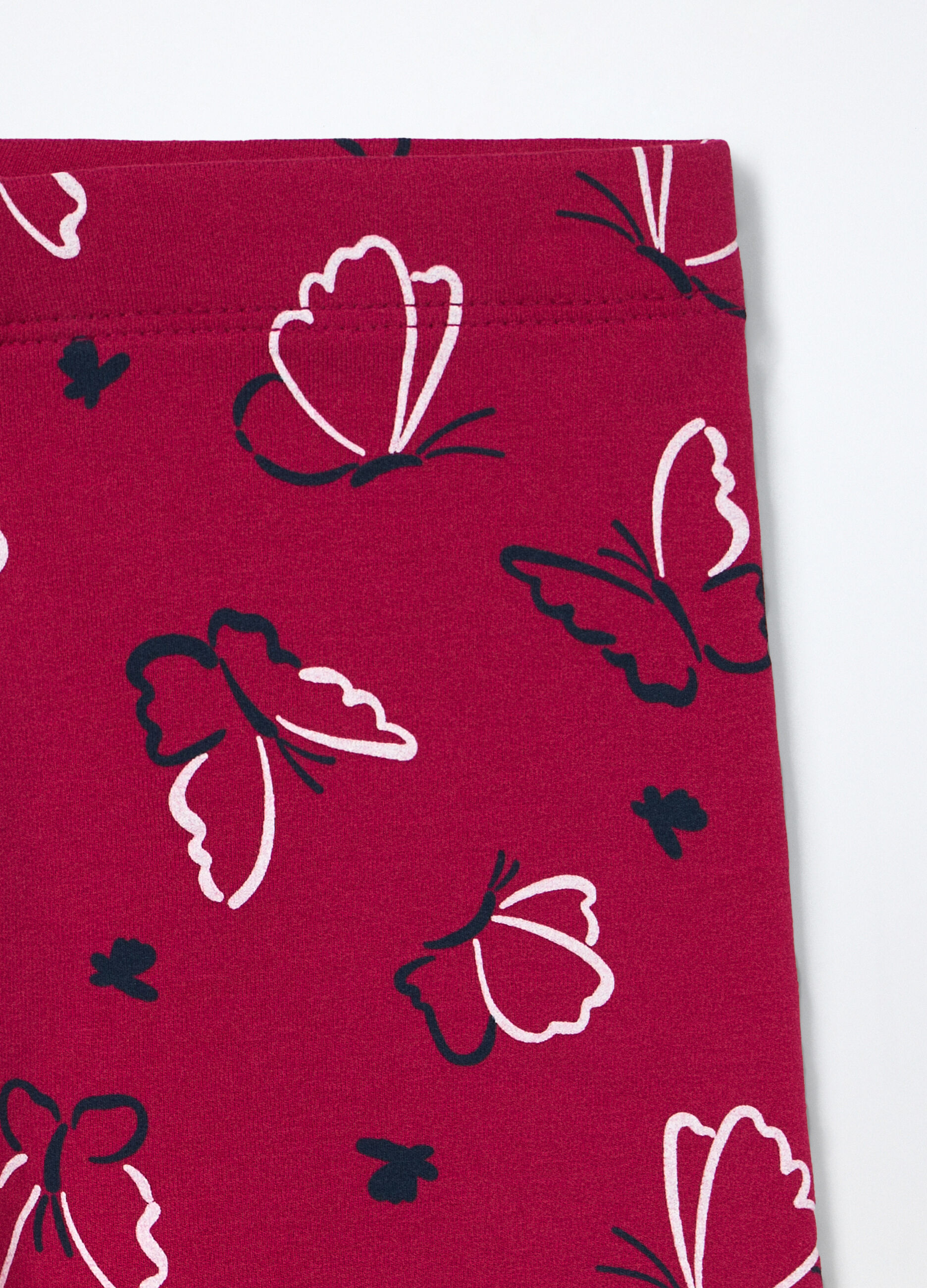 Pack 2 leggings in french terry di cotone stretch bambina_2