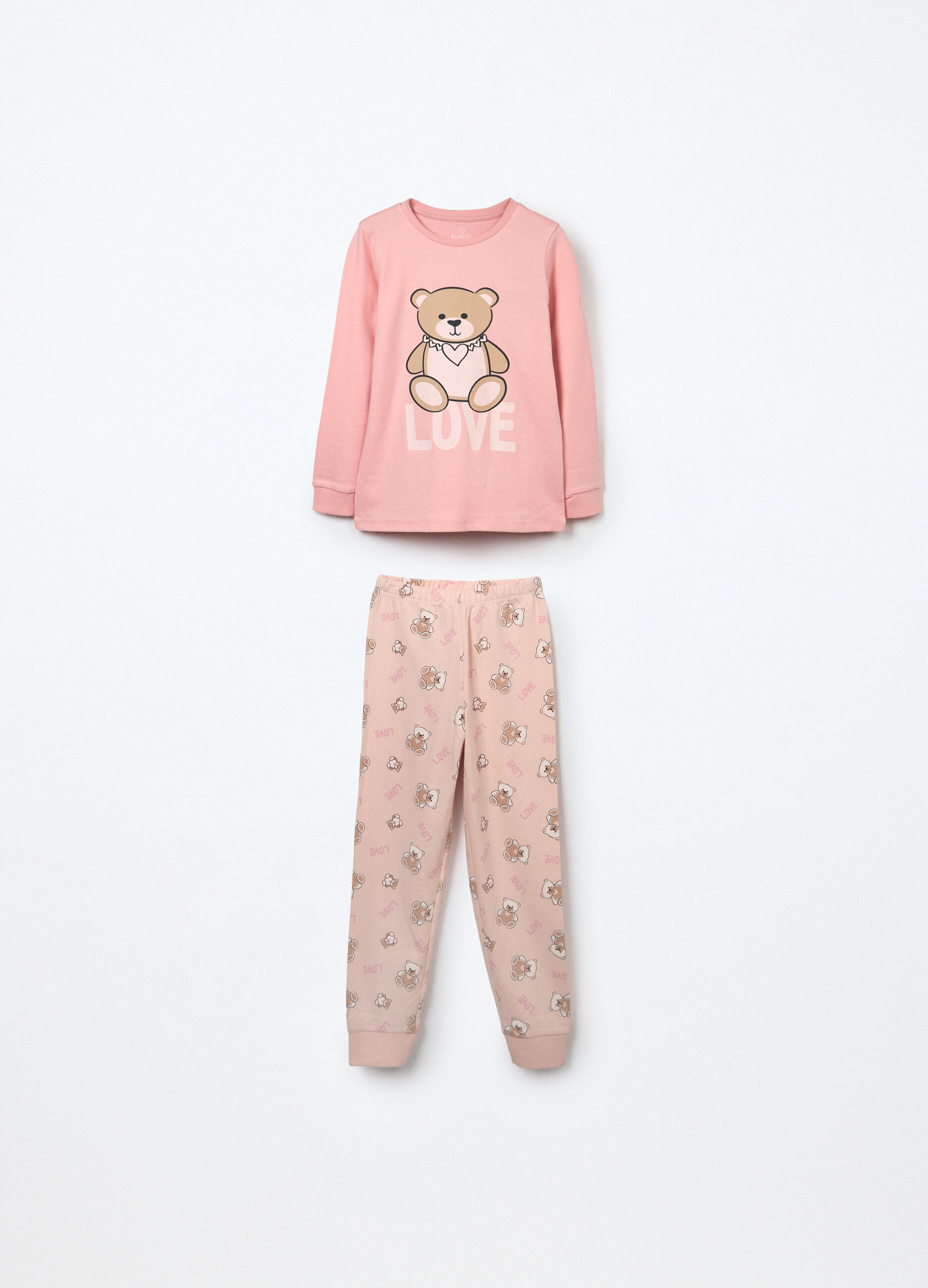 Set pigiama in interlock di puro cotone bambina_0