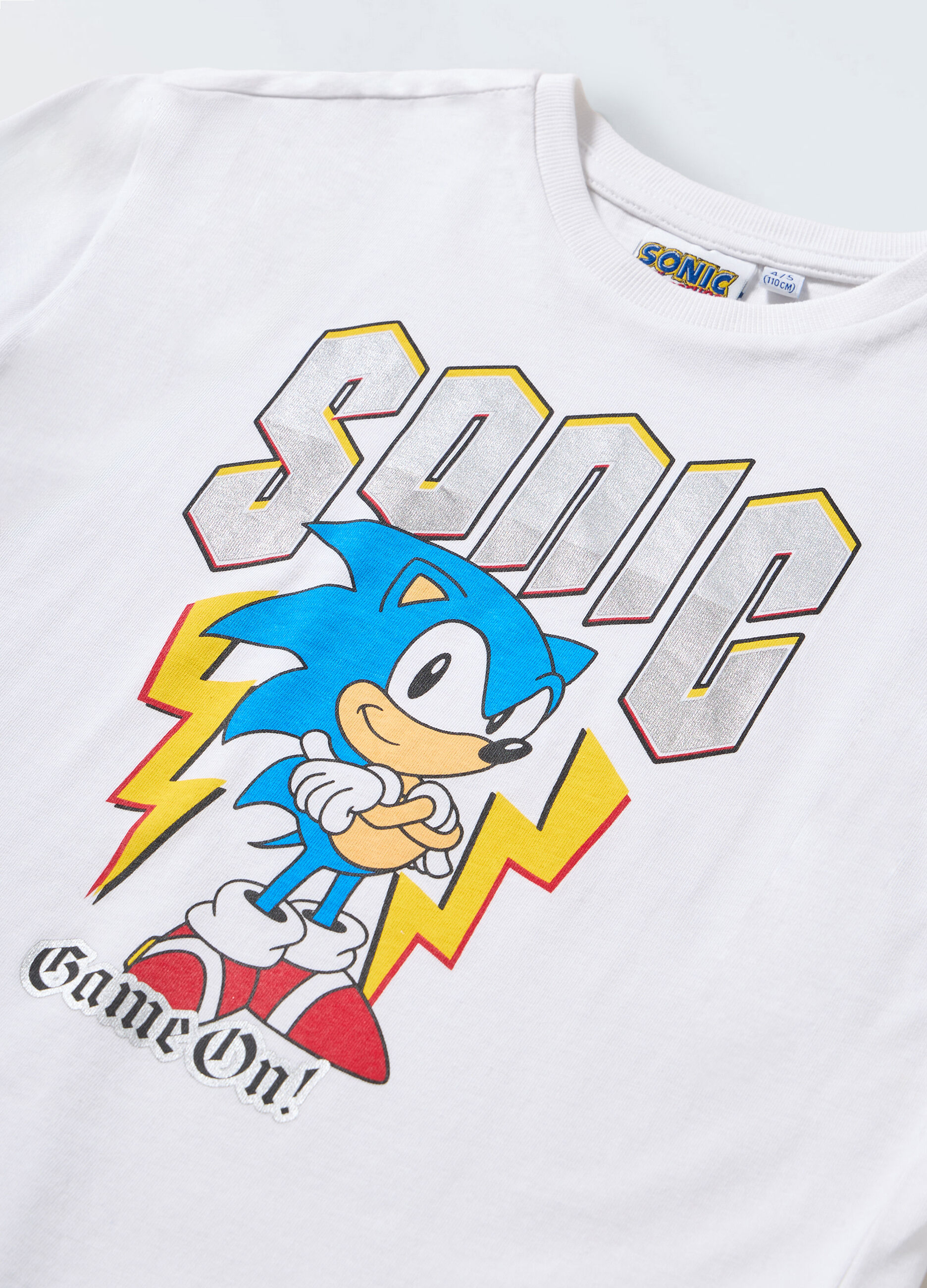 T-shirt Sonic in jersey di puro cotone bambino_1