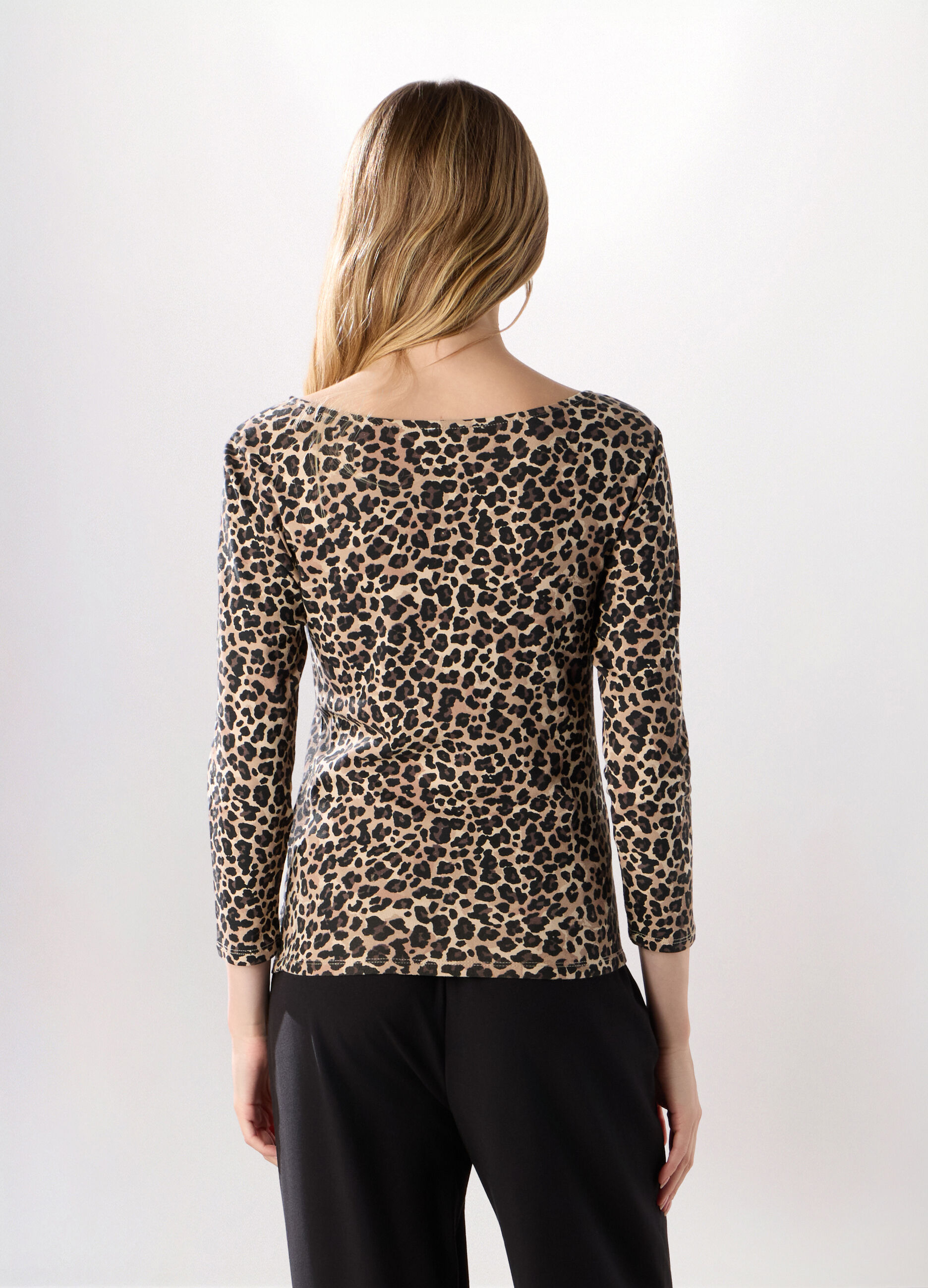 T-shirt in misto viscosa stretch donna_1