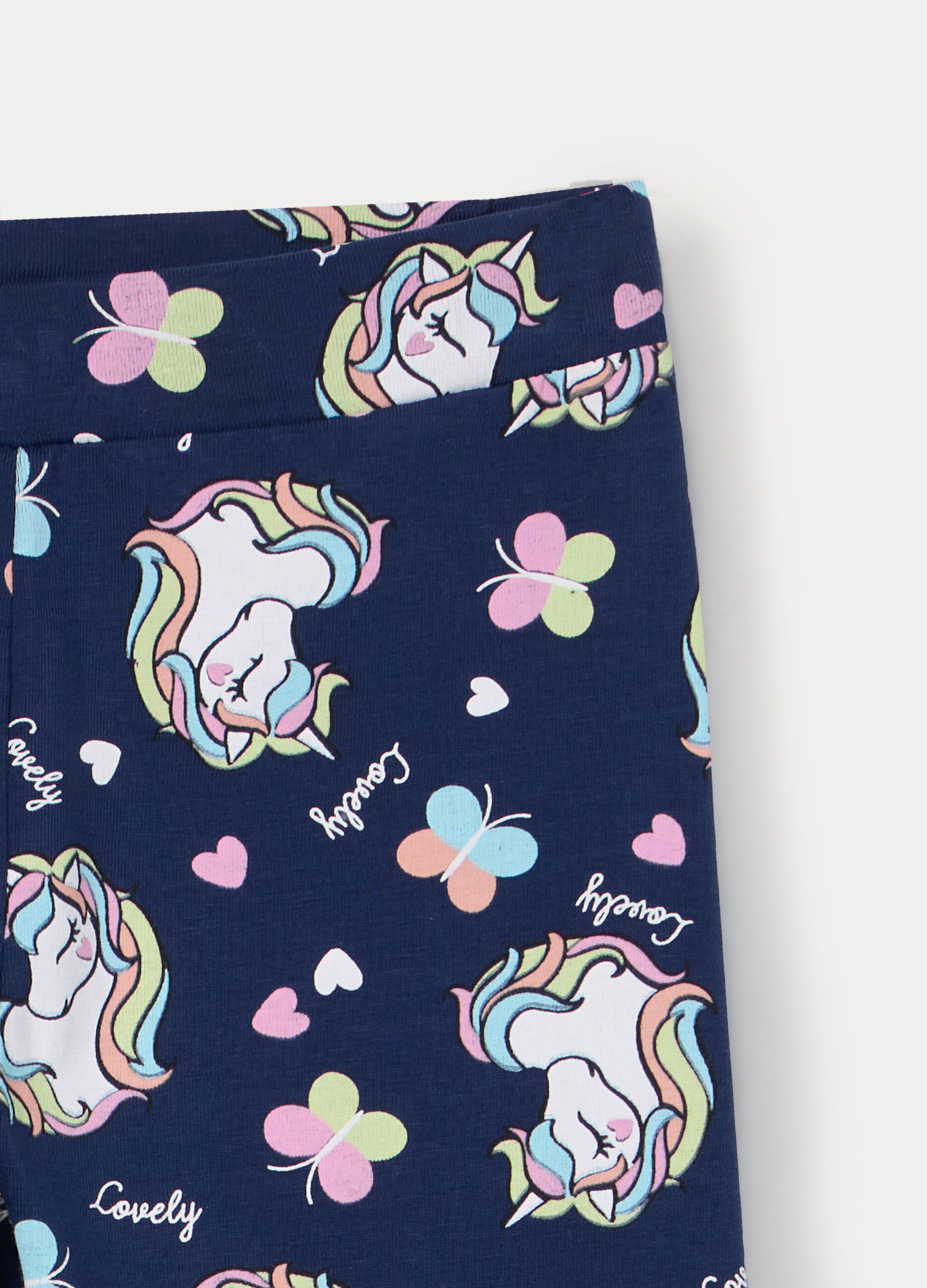 Leggings capri in jersey di cotone stretch bambina_2