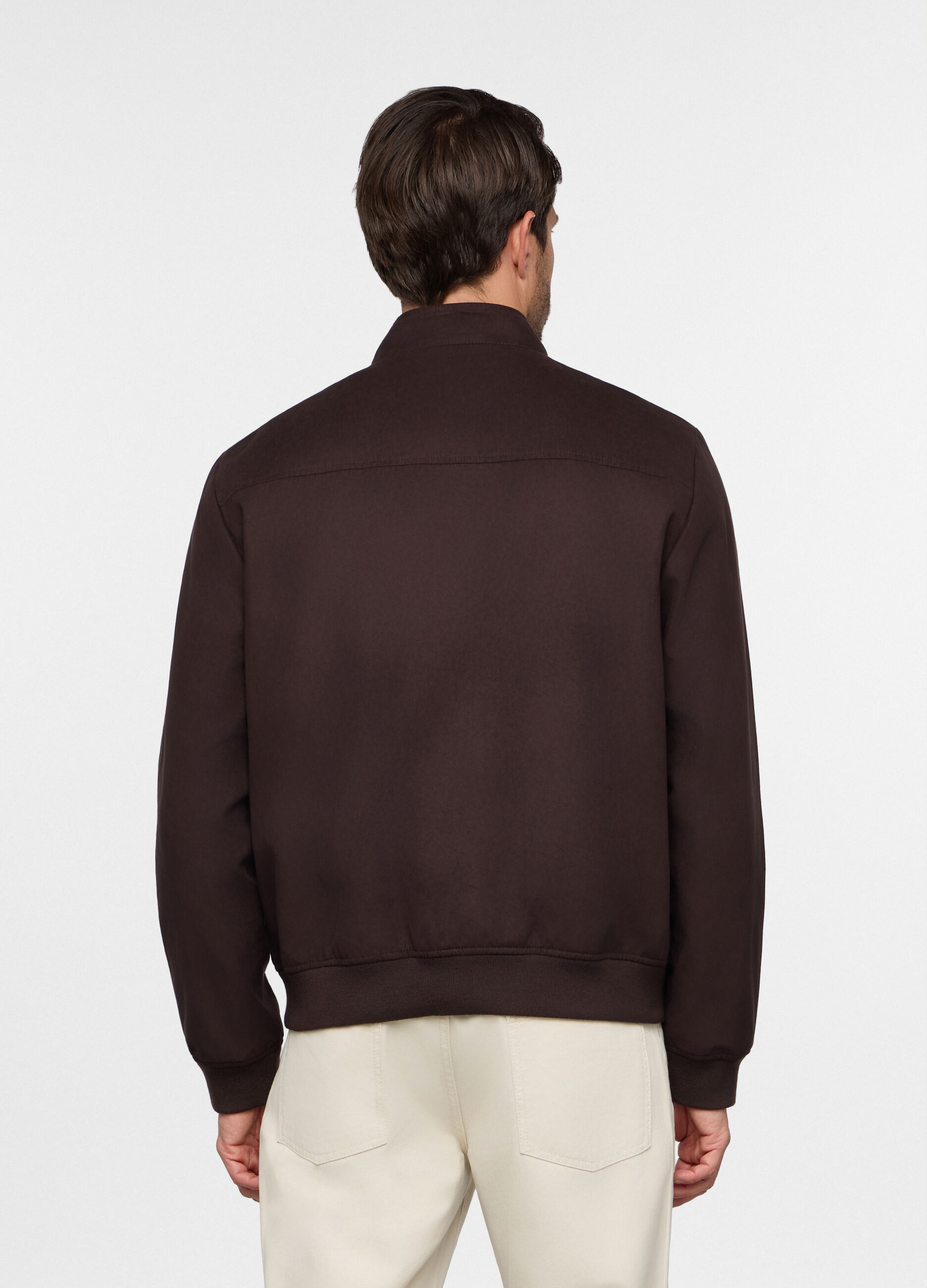 Giacca in ECOpelle scamosciata con zip uomo_1