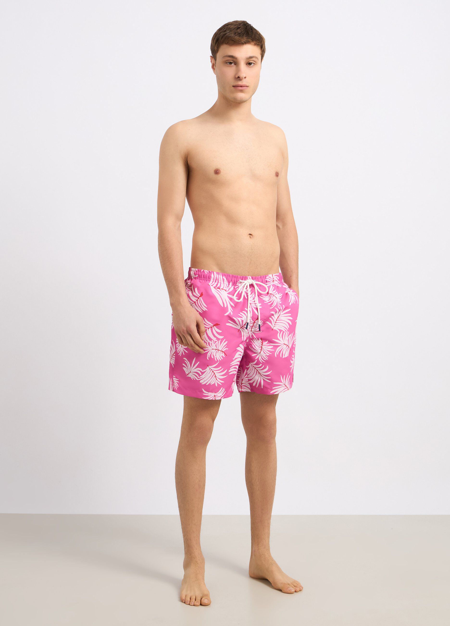 Costume shorts con stampa uomo_0