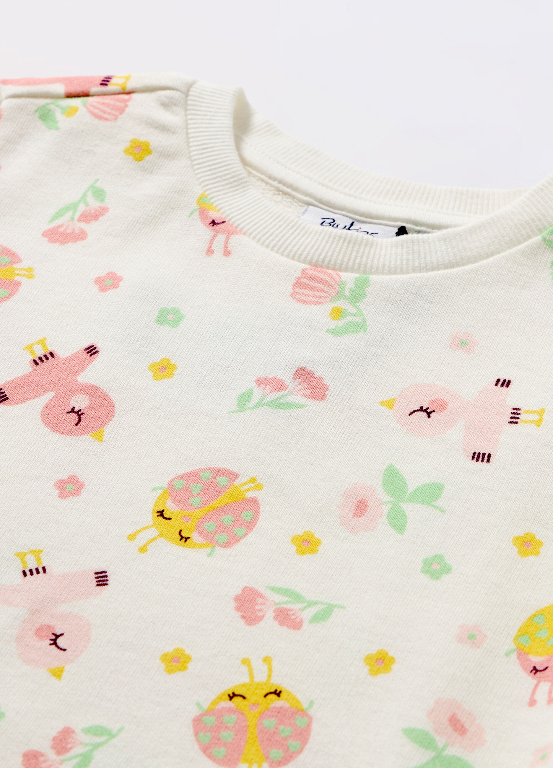 Felpa in french terry di puro cotone neonata_1