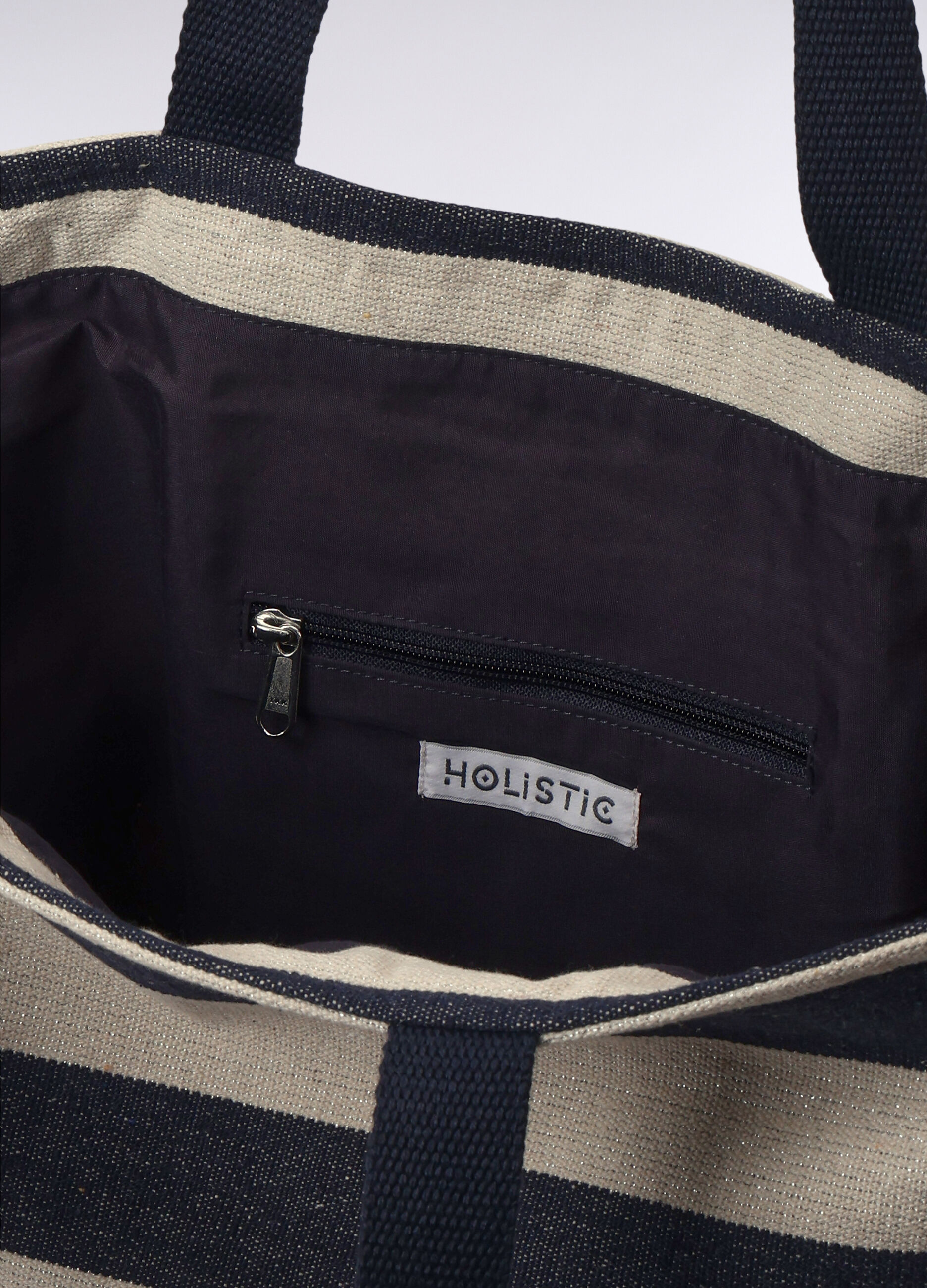 Borsa mare in cotone rigato donna_1