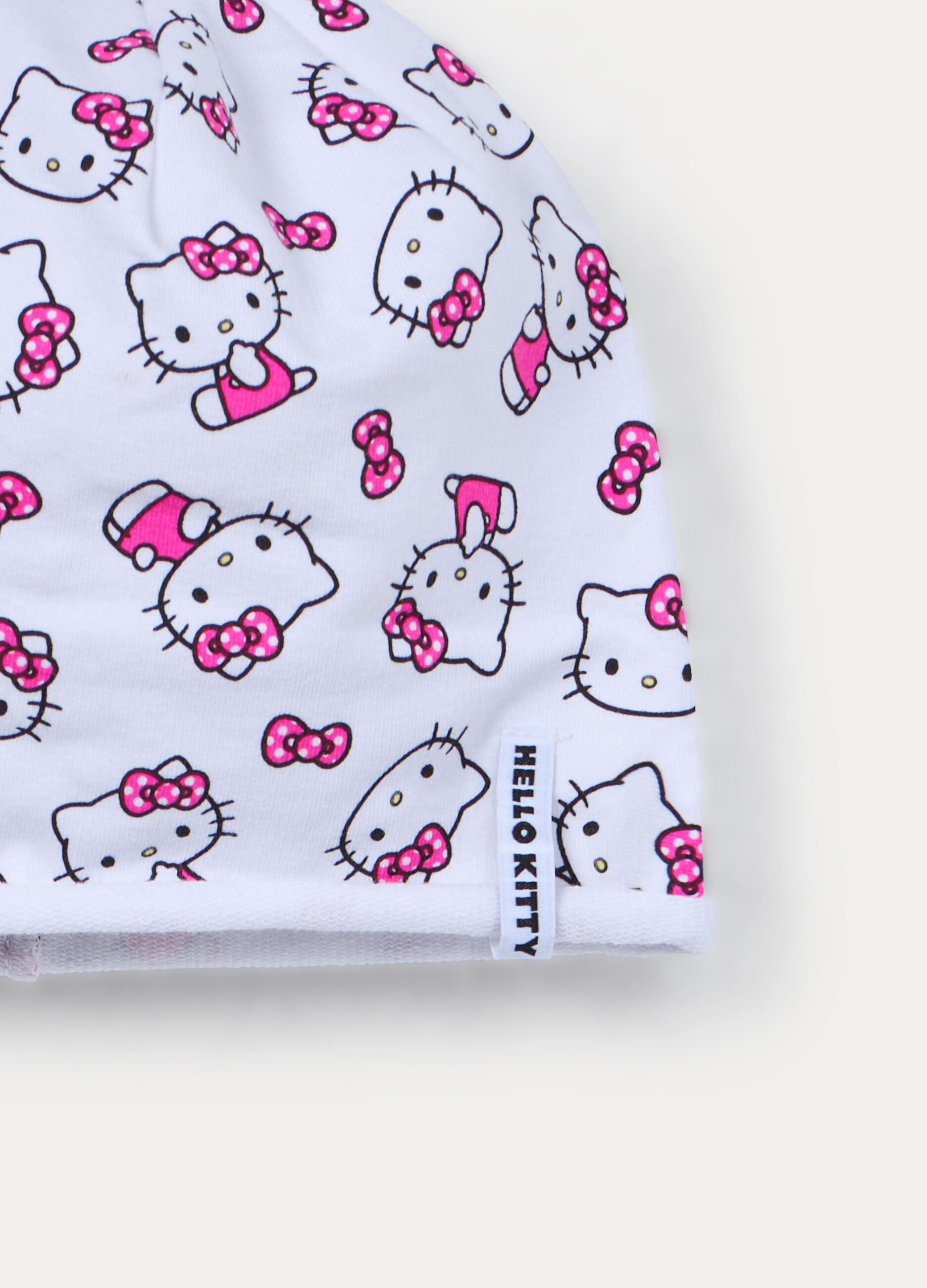 Berretto Hello Kitty in french terry di cotone stretch neonata_2
