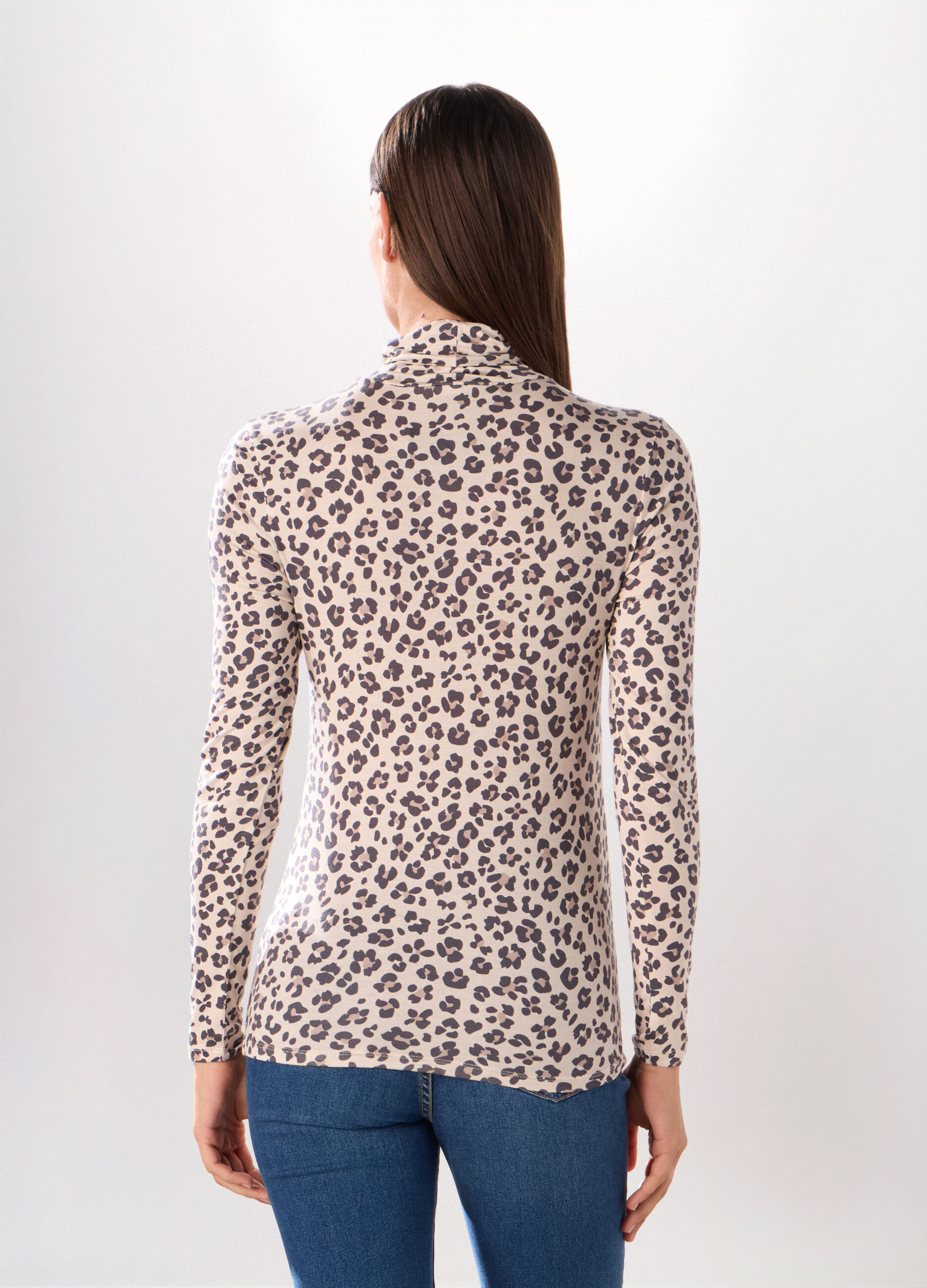 Lupetto in jersey di viscosa stretch donna_1