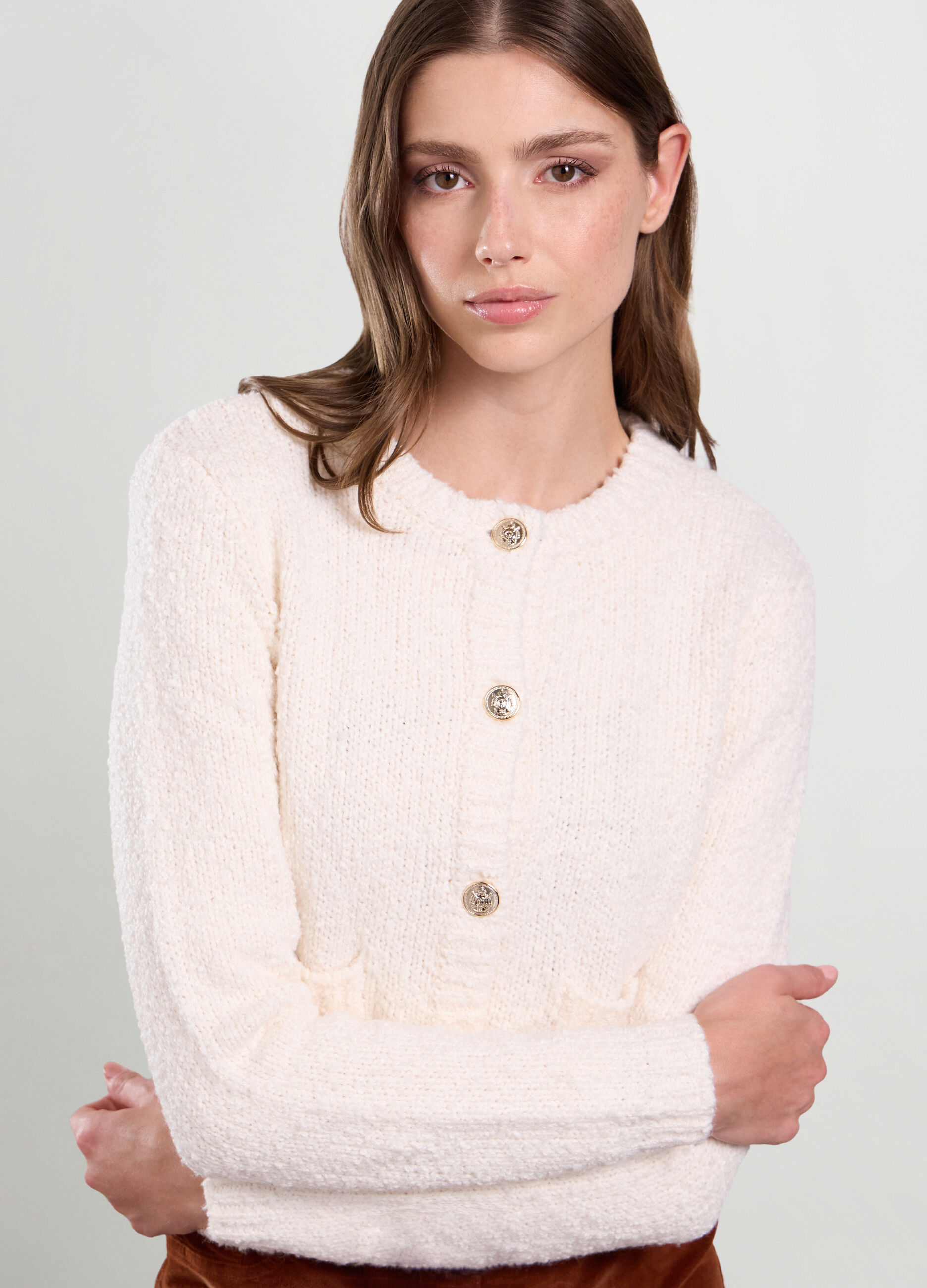 Cardigan tricot misto cotone donna_2