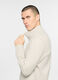 Felpa collo alto in cotone piquet uomo_2