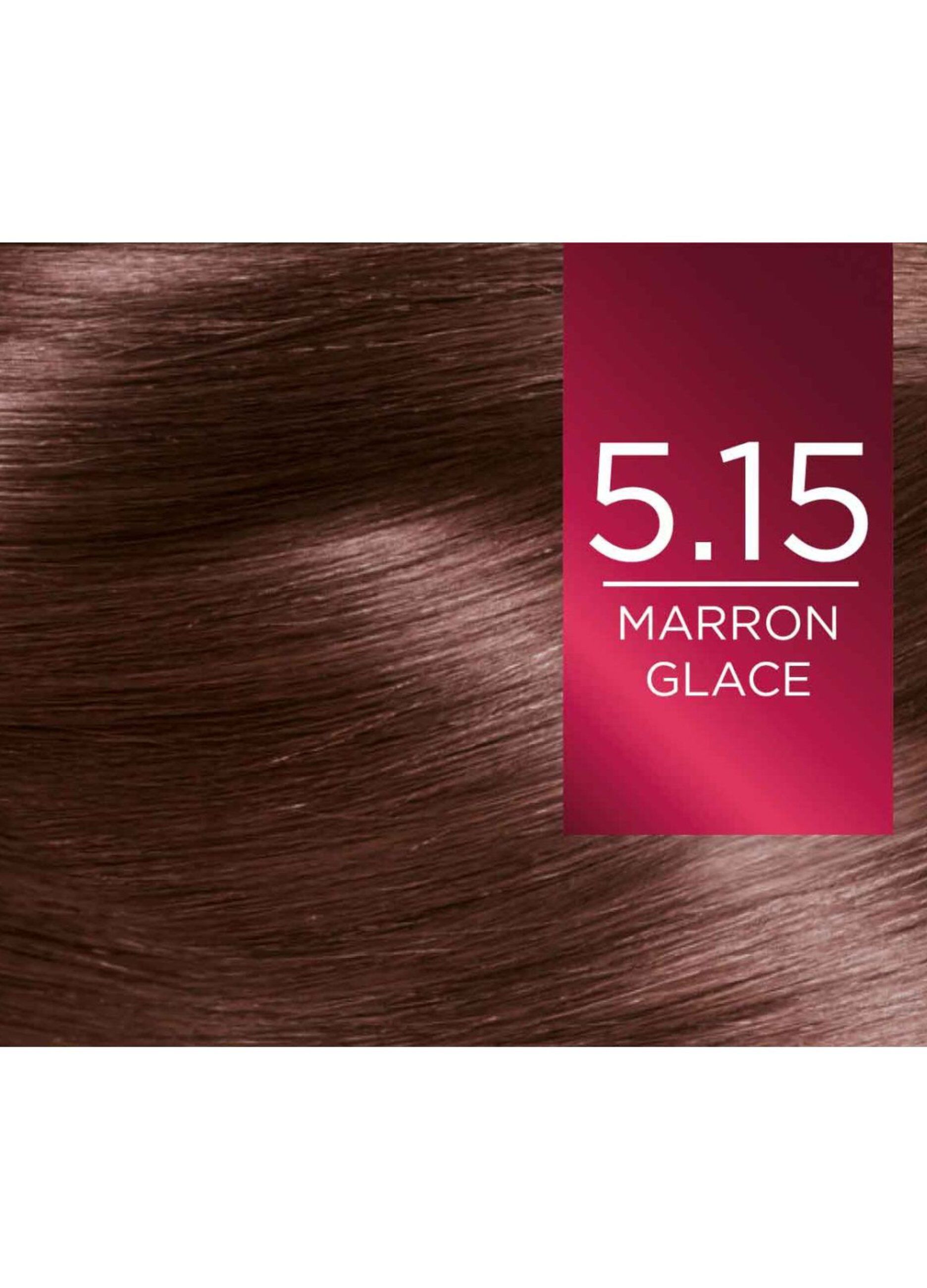 L'Oréal Paris Tinta Capelli Excellence, Copre i capelli bianchi, colore ricco, luminoso e a lunga durata, 5.15 Marron Glace.
