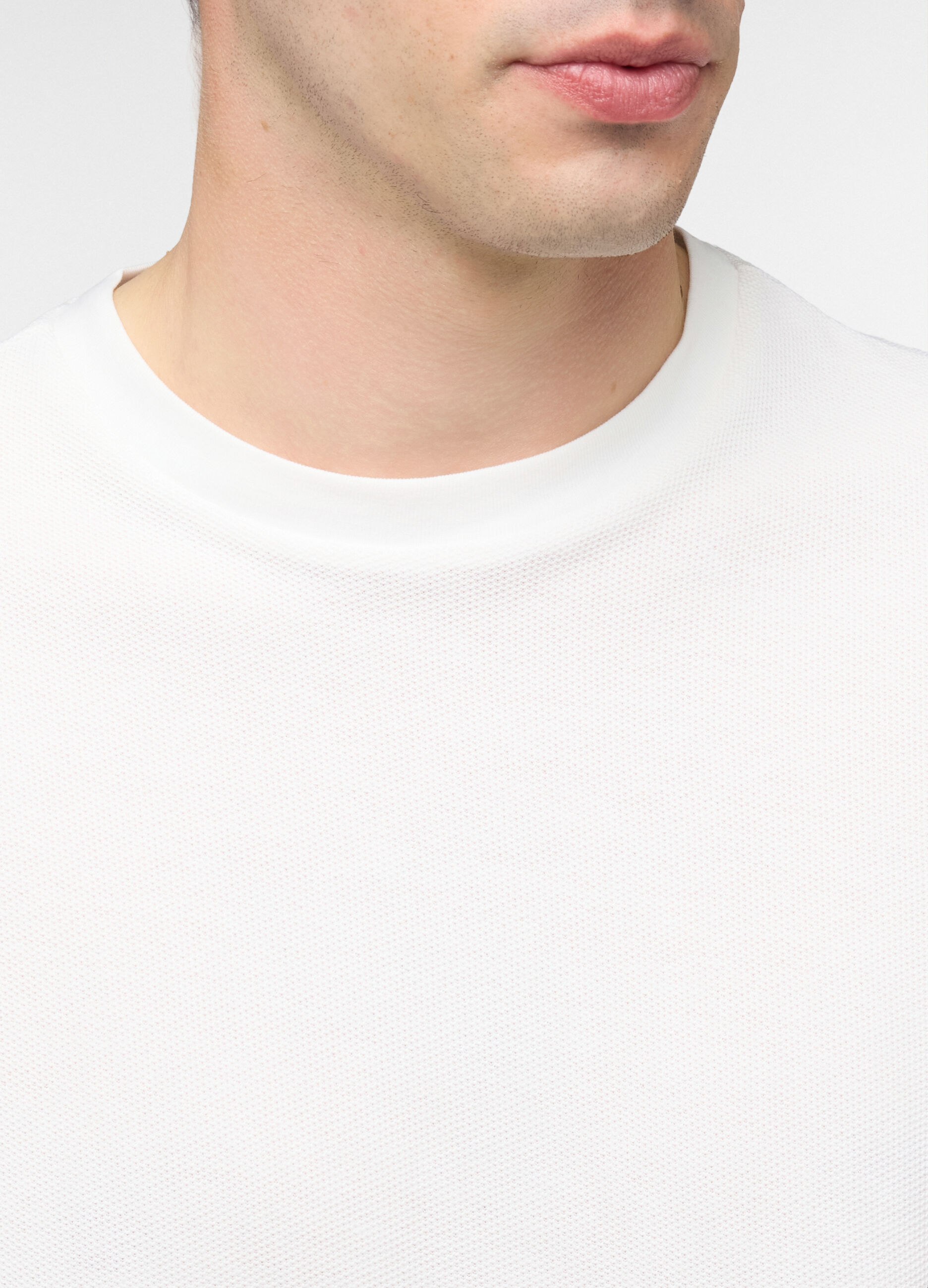 T-shirt in piquet di cotone uomo_2