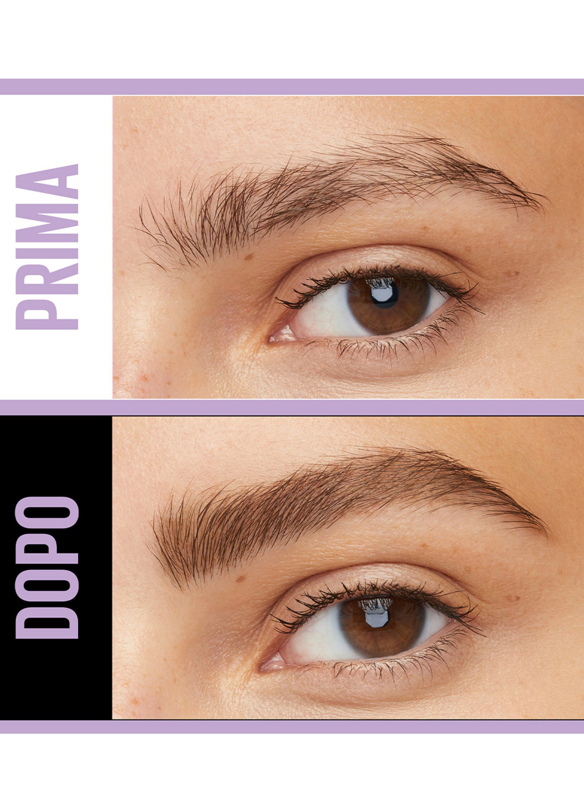Maybelline New York Express Brows 2-in-1, Matita Ombretto per sopracciglia naturalmente definite, Soft Brown (03).