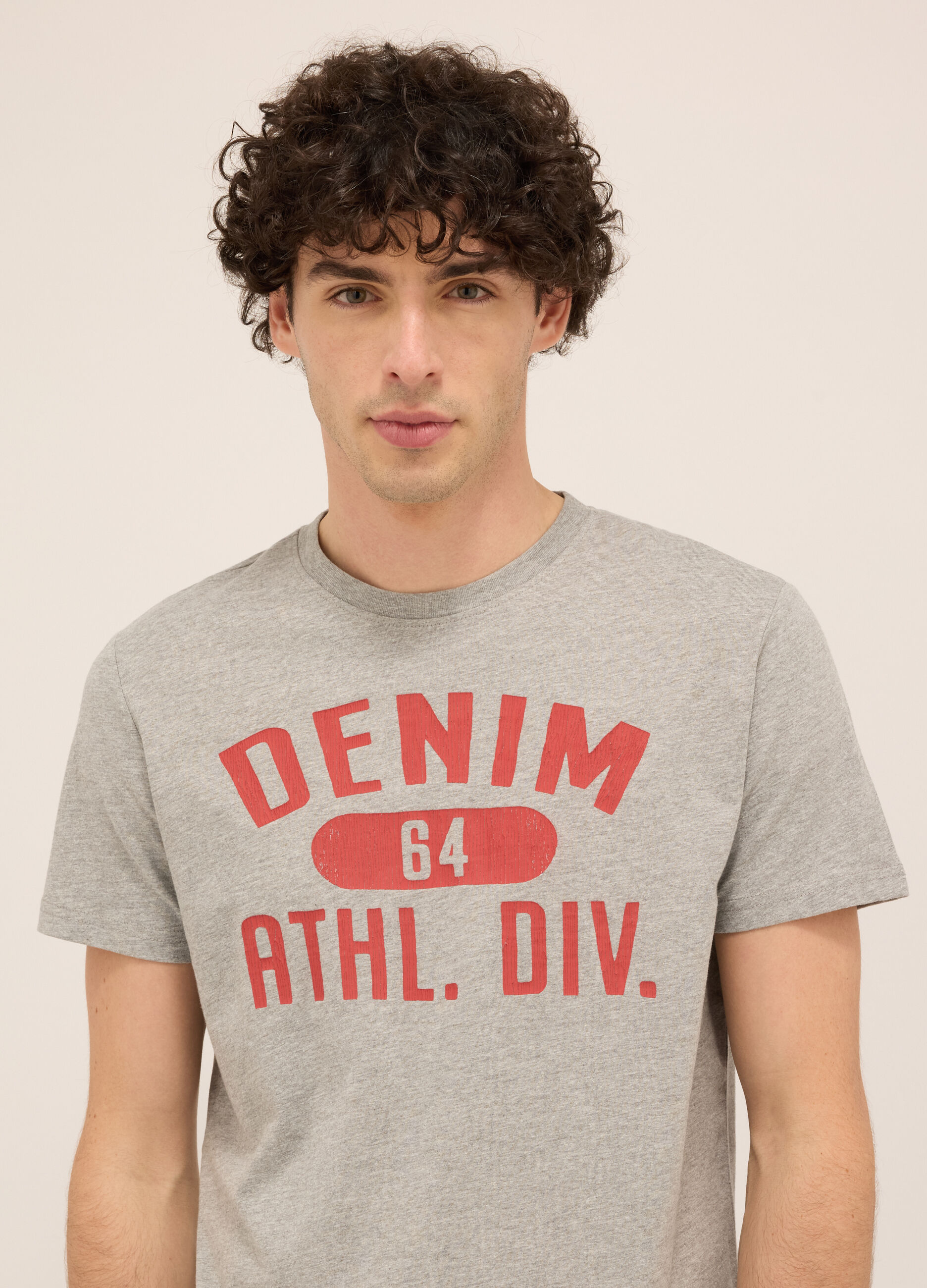 T-shirt girocollo in jersey di cotone con stampa_2