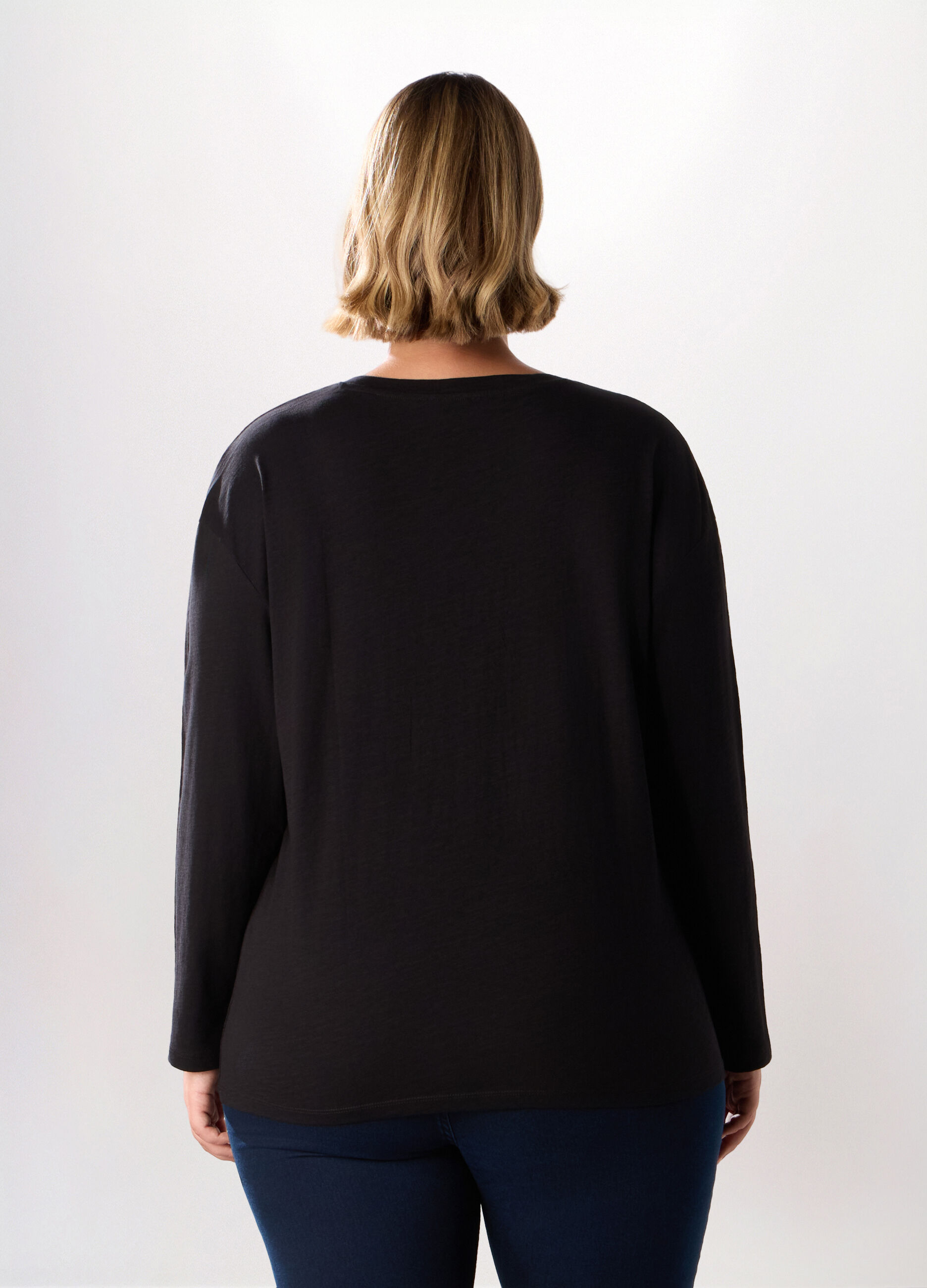 T-shirt in jersey slub di puro cotone donna curvy_1