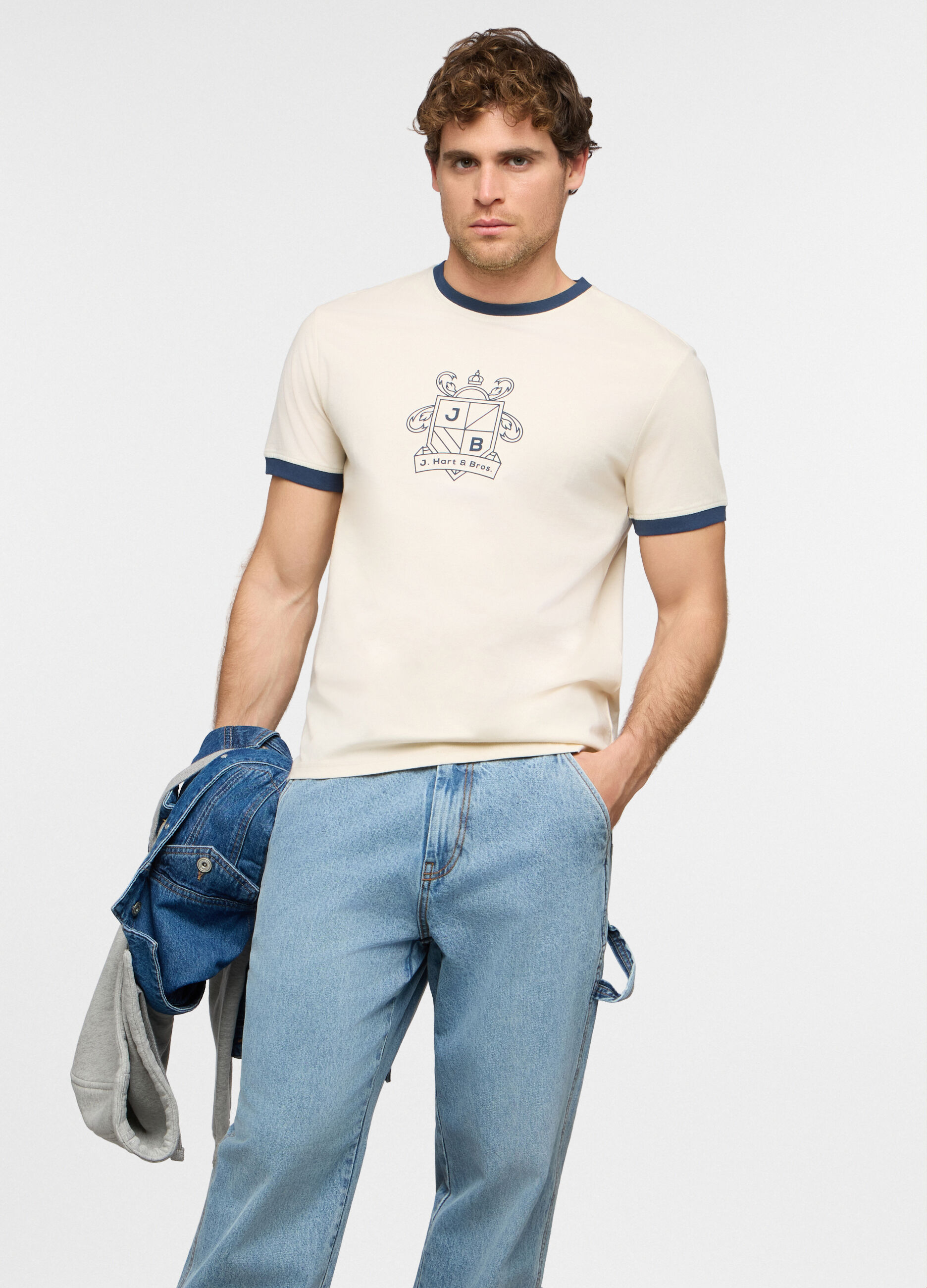 T-shirt girocollo con logo uomo_0
