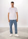 Jeans 5 tasche regular in denim di cotone uomo_0
