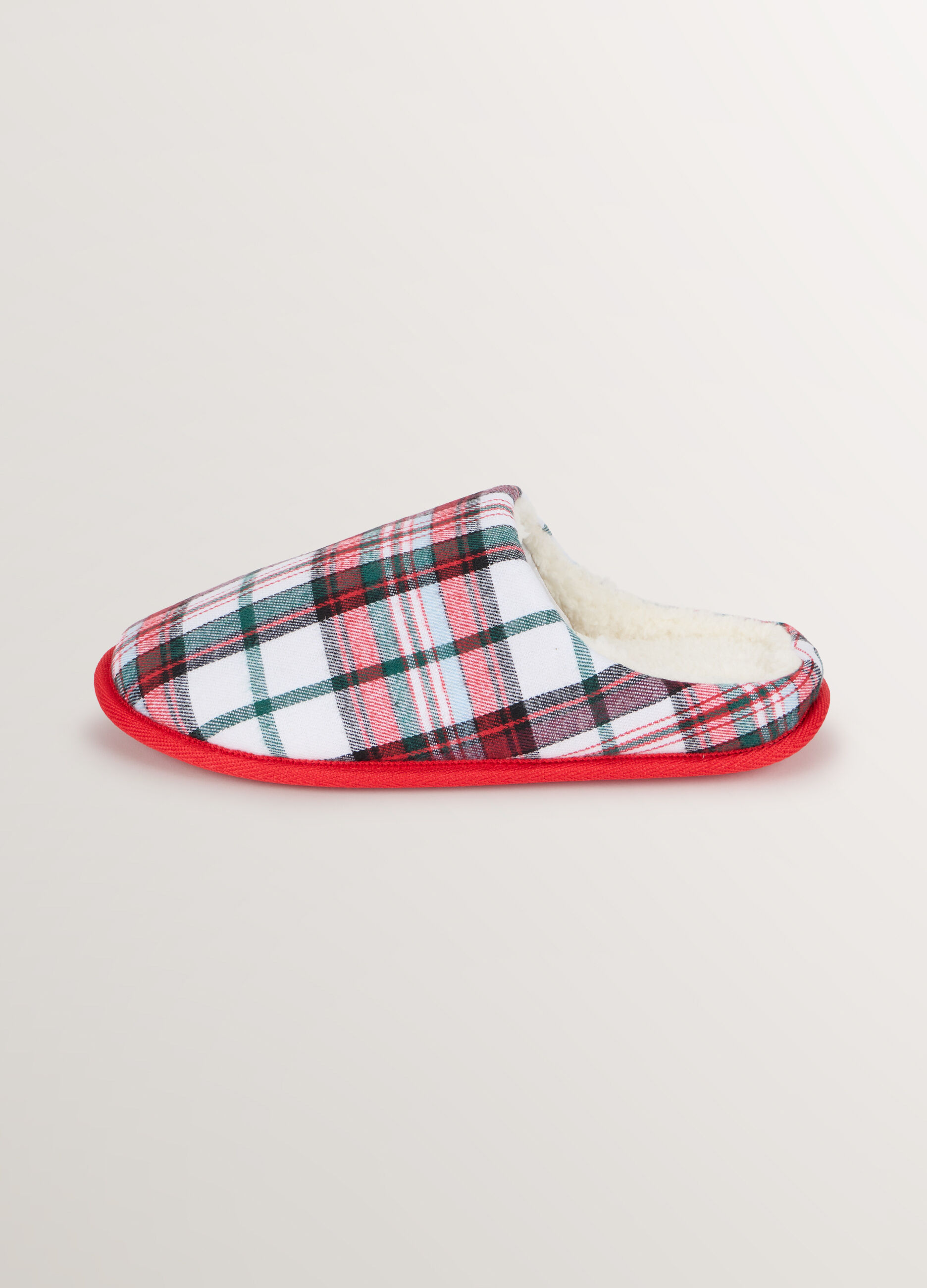Pantofole a quadri donna_1