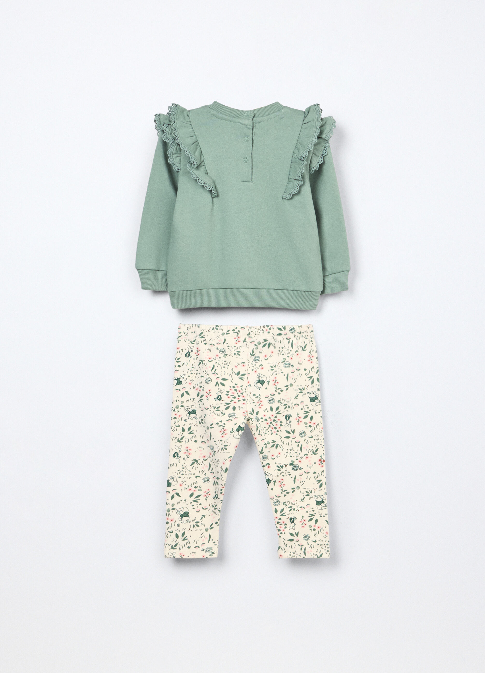 Jogging set in french terry di puro cotone neonata_1
