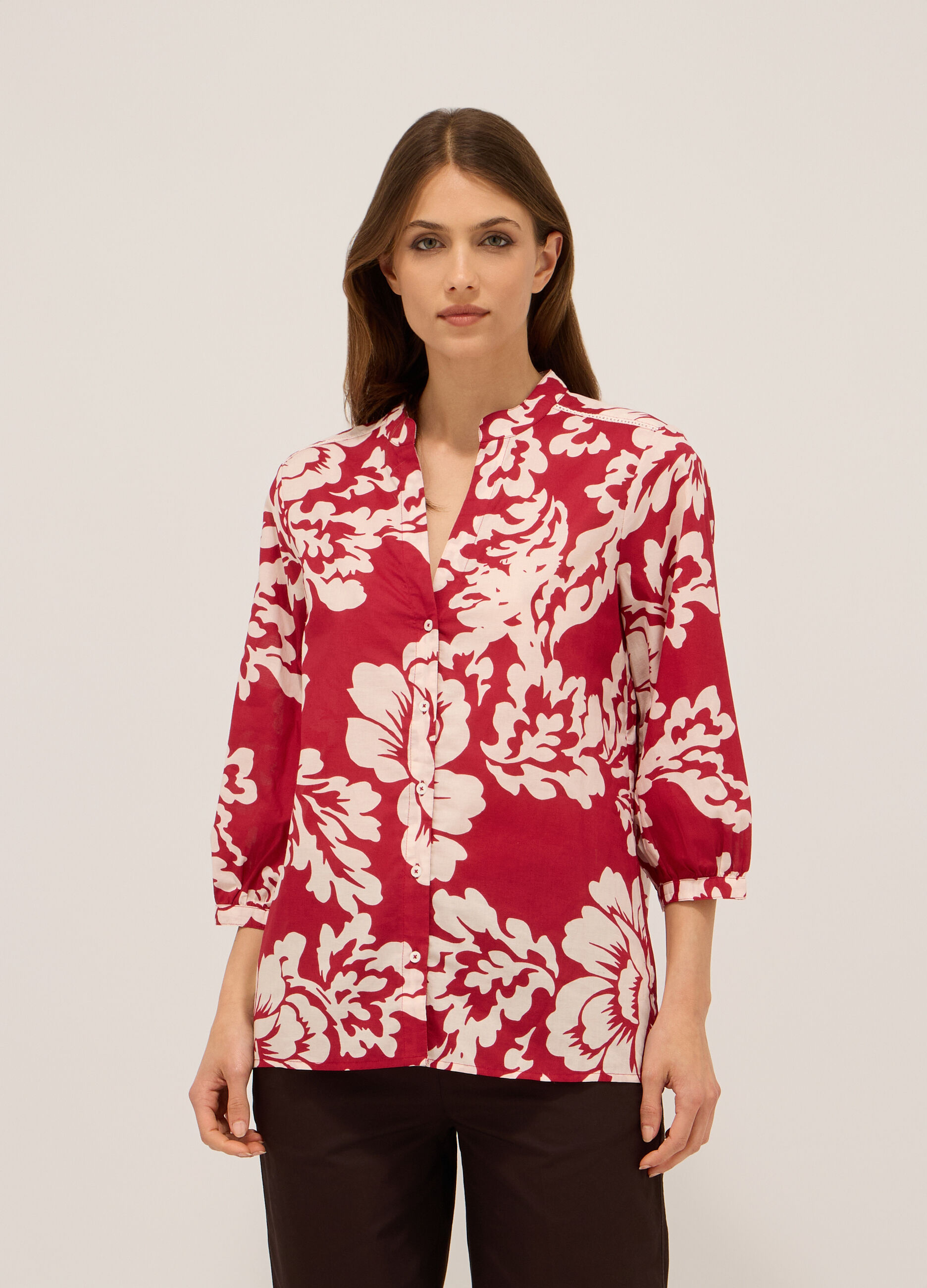 Camicia in puro cotone voile donna_0