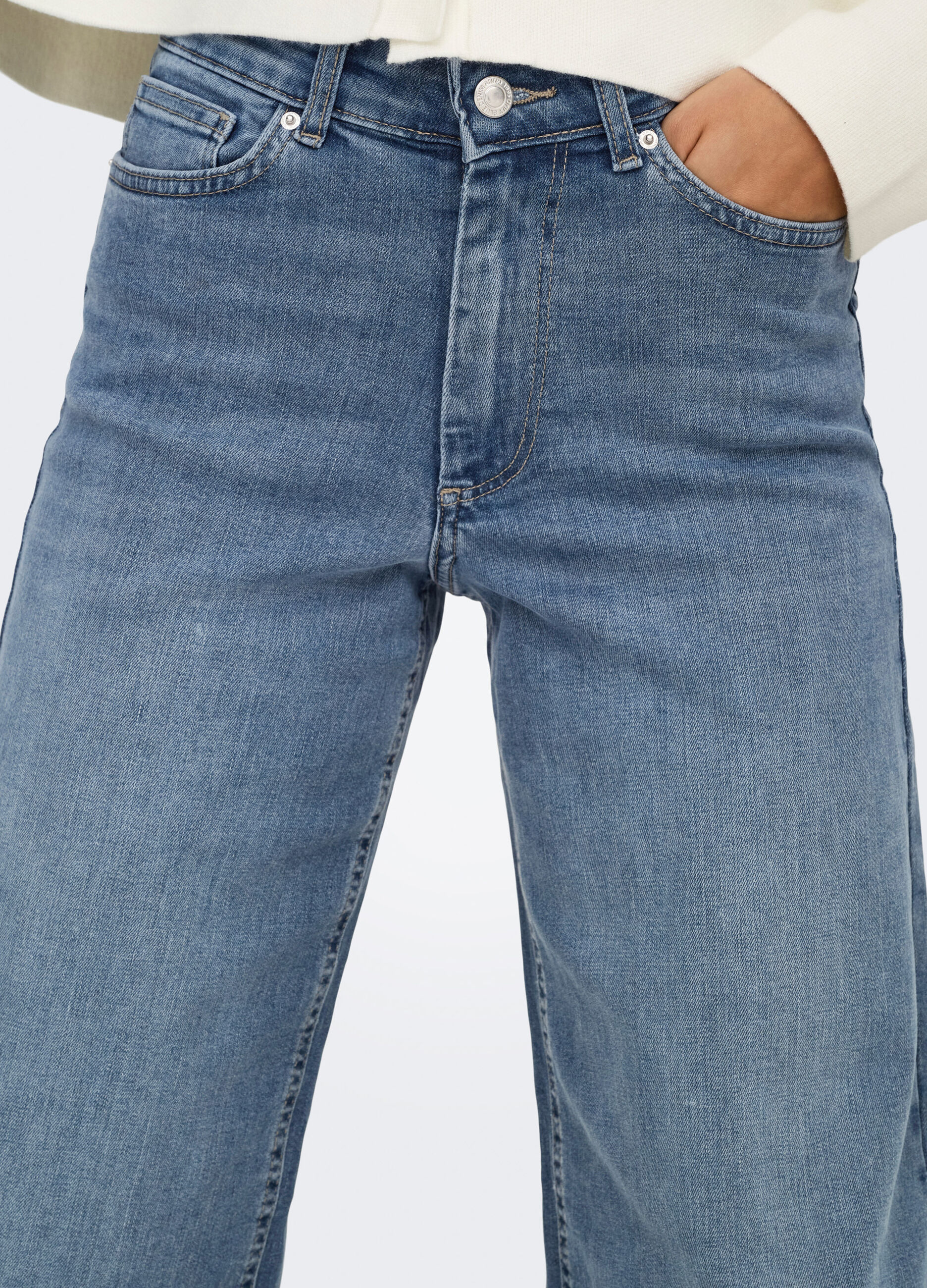 Pantaloni in denim wide leg donna_3