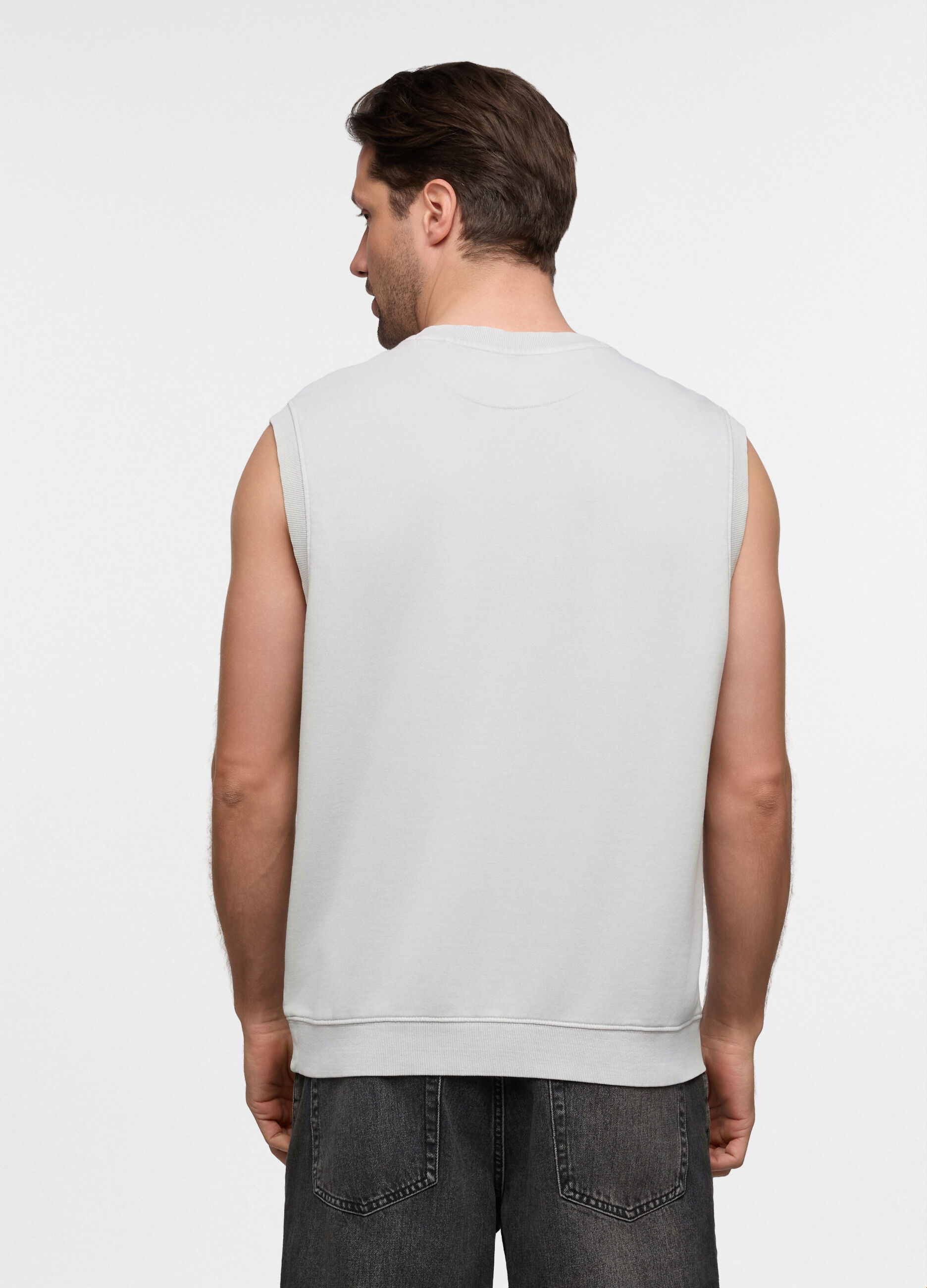Canotta relaxed fit in misto cotone uomo_1