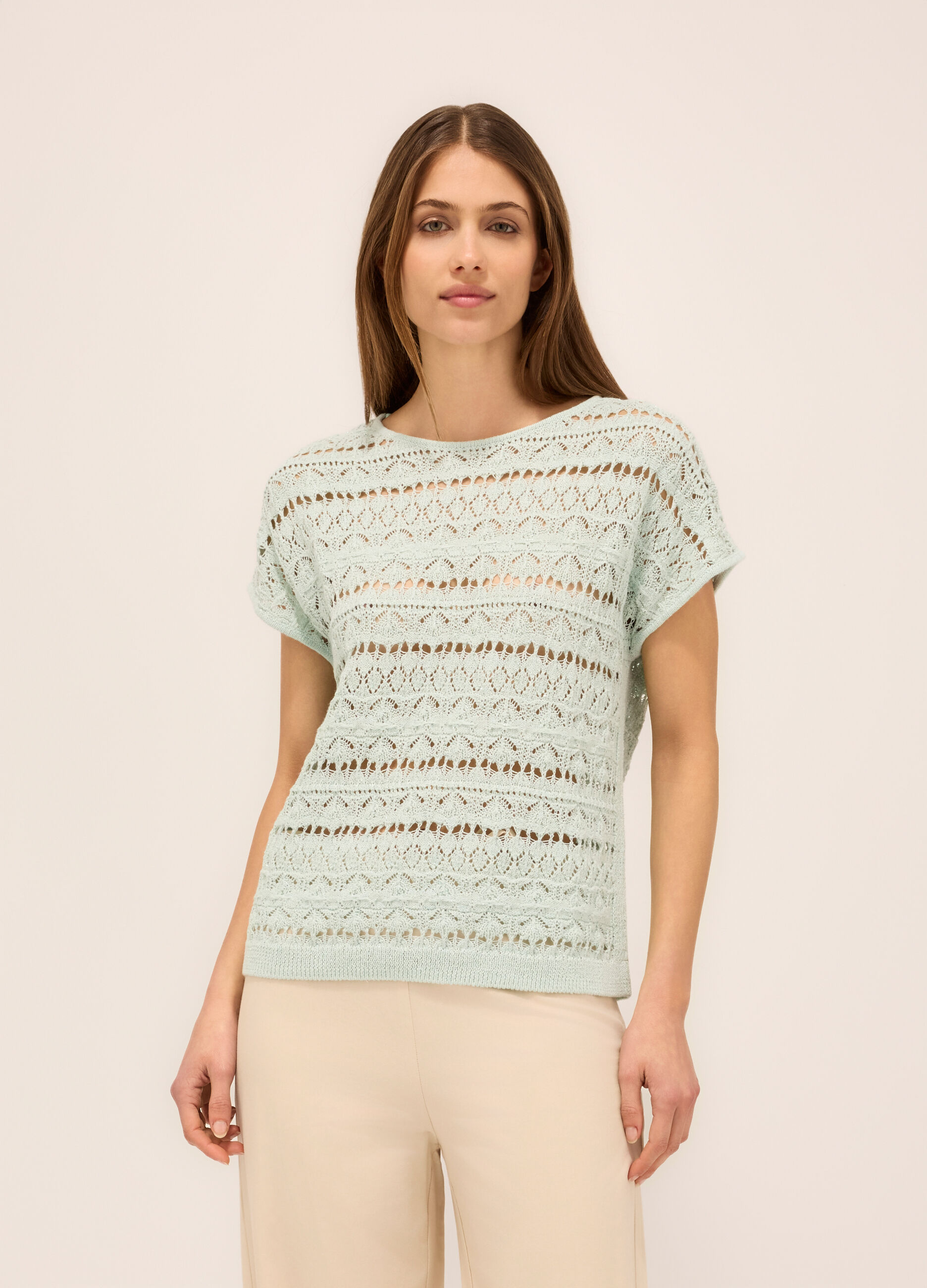 Tricot kimono misto cotone donna