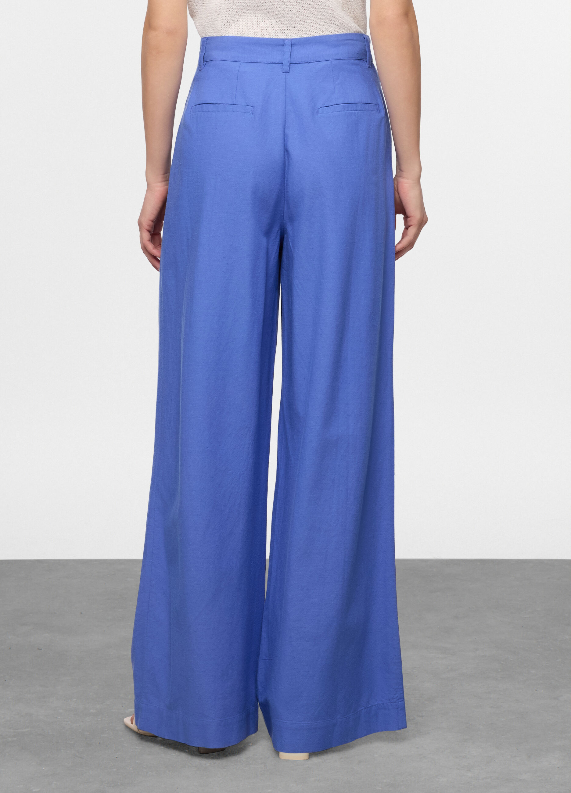 Pantaloni culotte misto cotone donna_1