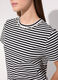 T-shirt in cotone stretch a righe donna_3