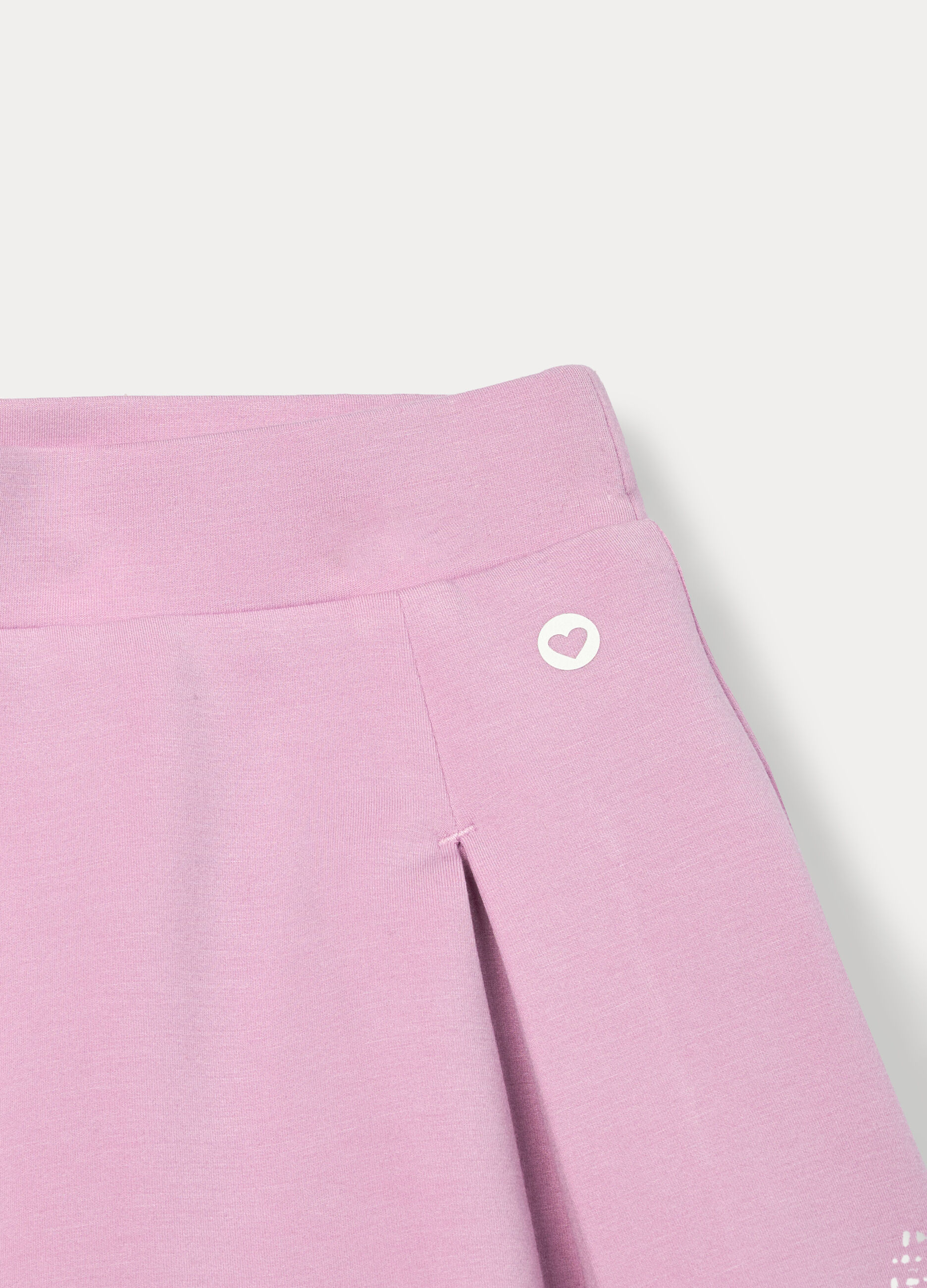 Gonna corta plissettata misto cotone bambina_2