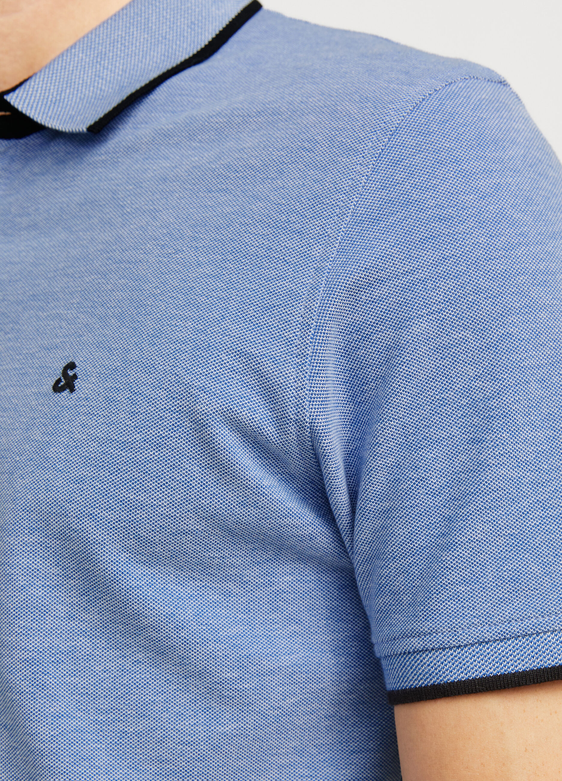 Polo slim fit con dettagli a contrasto uomo_5