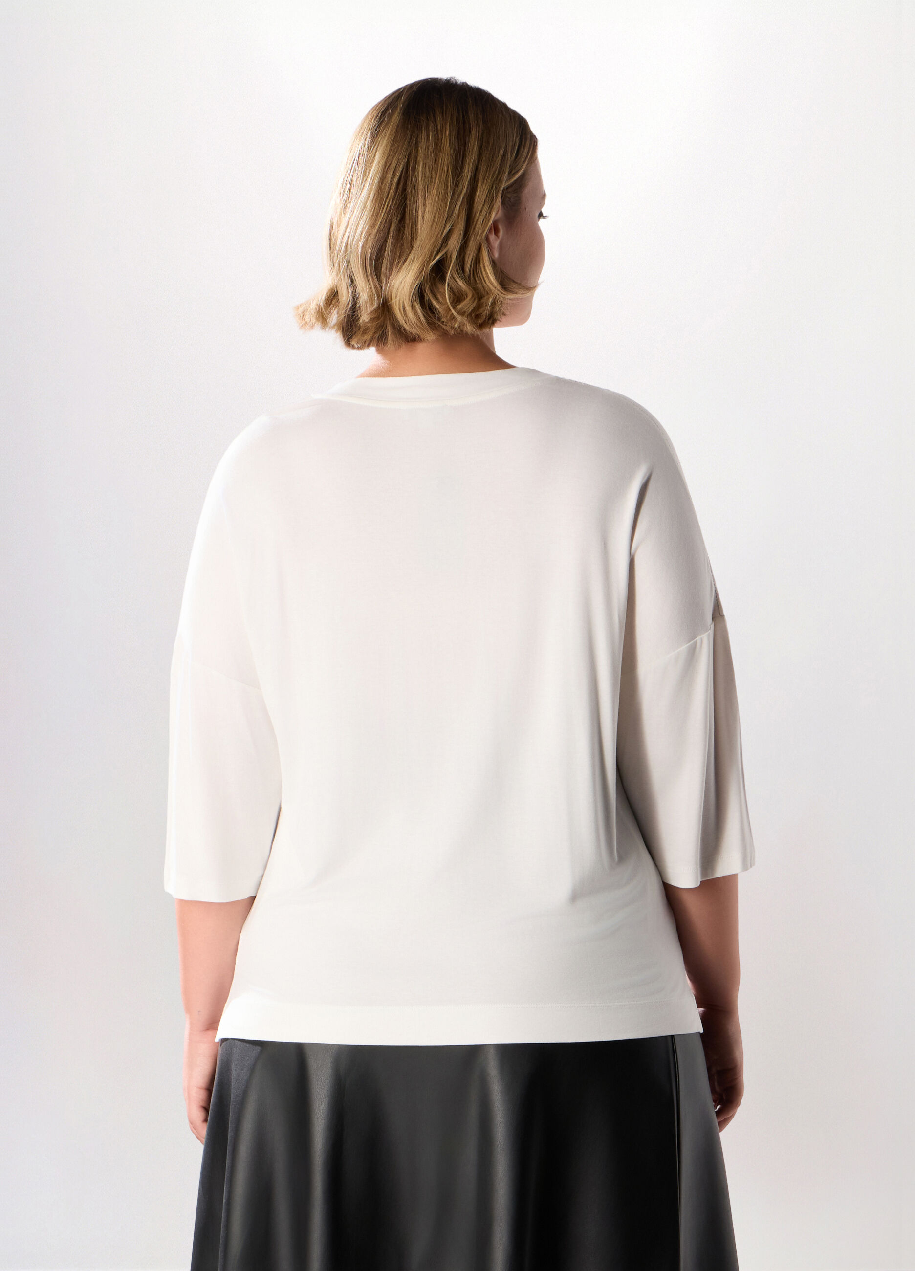 T-shirt in viscosa stretch donna curvy_1