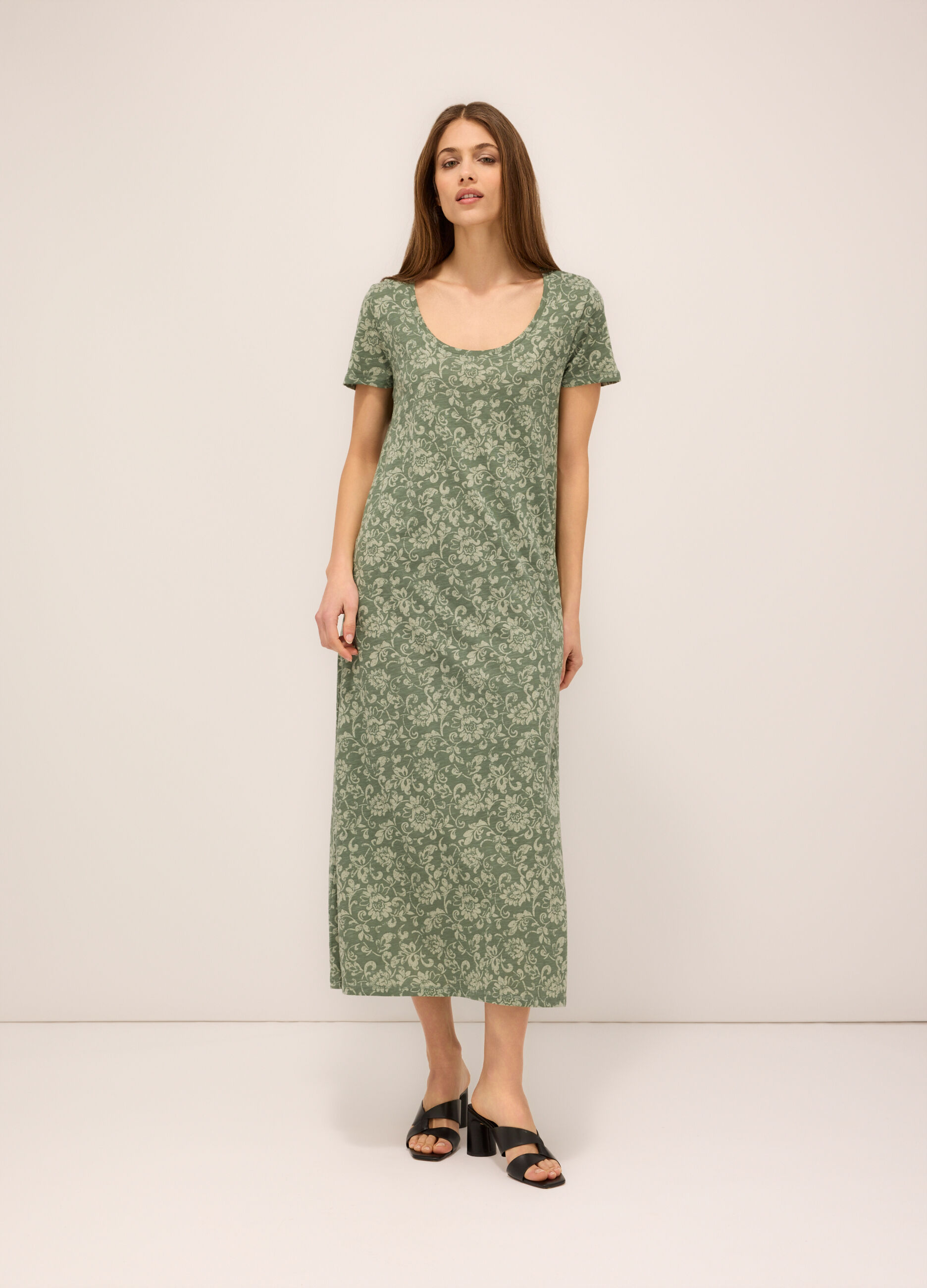 Abito in jersey slub di puro cotone donna_0