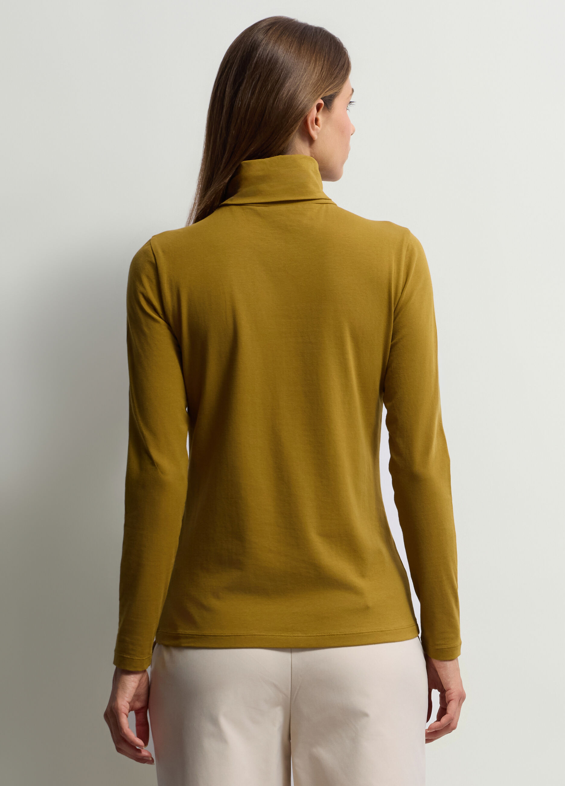 Lupetto a collo alto stretch donna_1