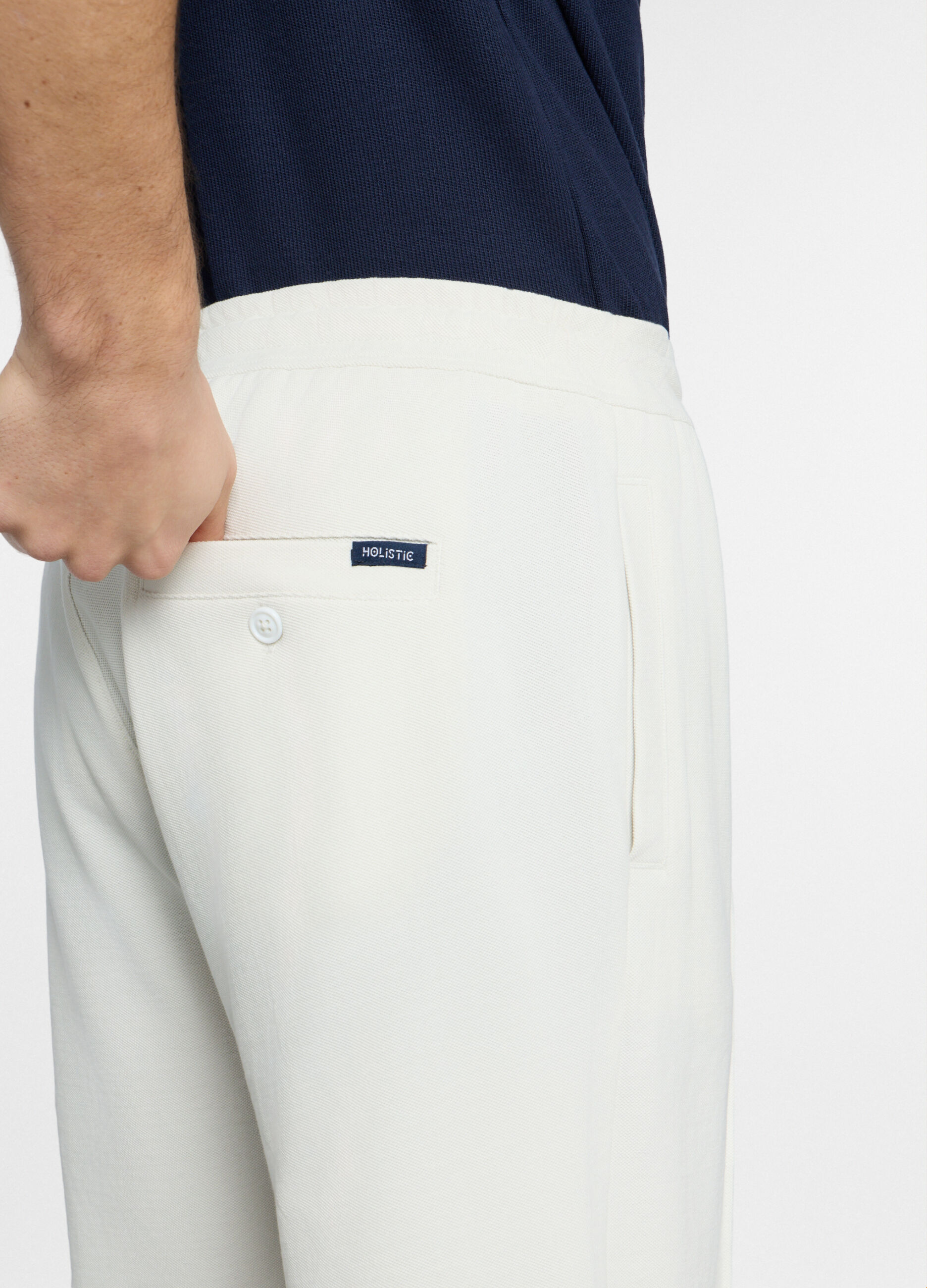 Bermuda in cotone con cr&ecirc;te uomo _2