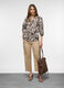 Camicia fit over con scollo a V in puro cotone voile donna_0