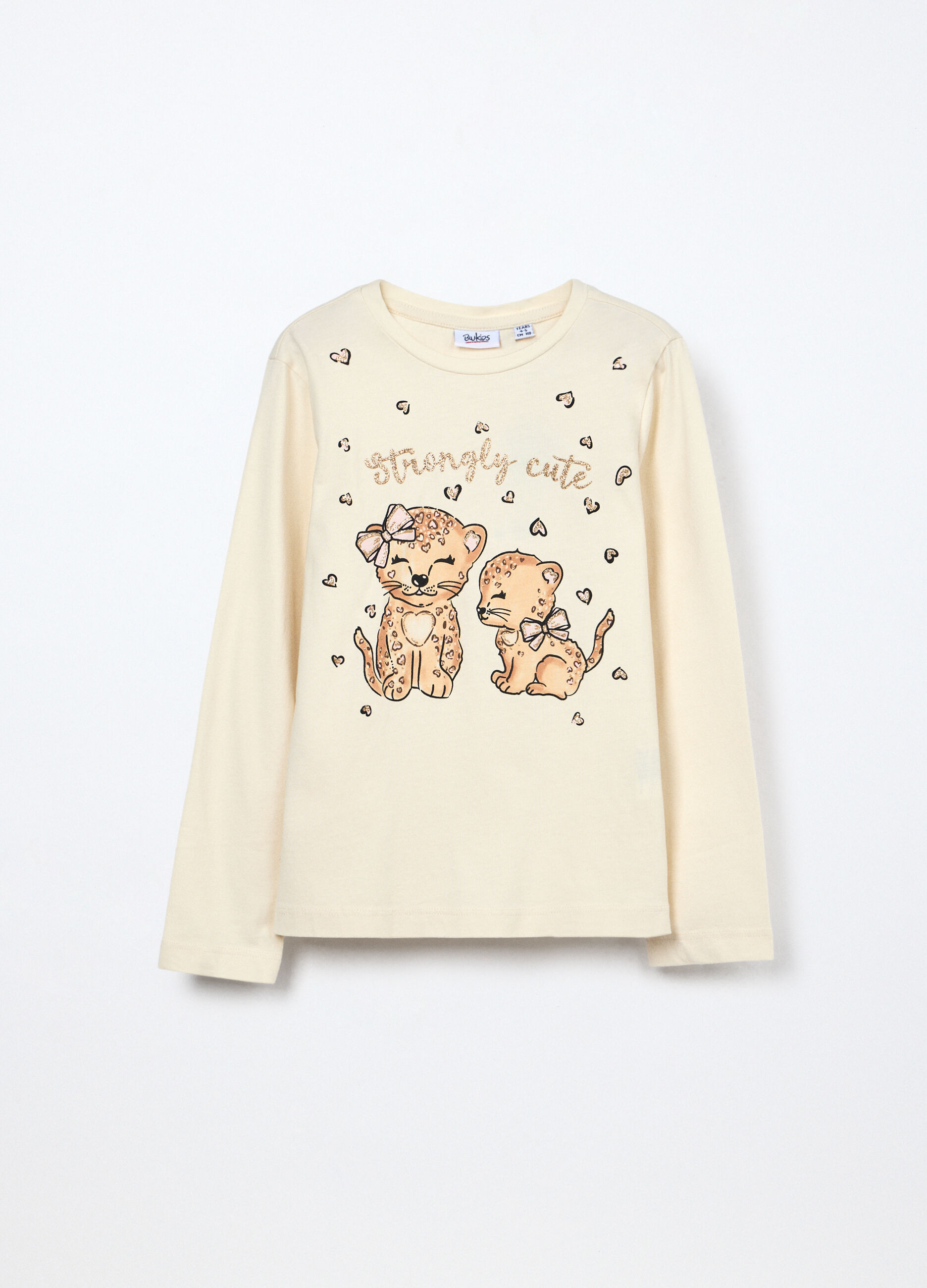 T-shirt in jersey di puro cotone bambina_0