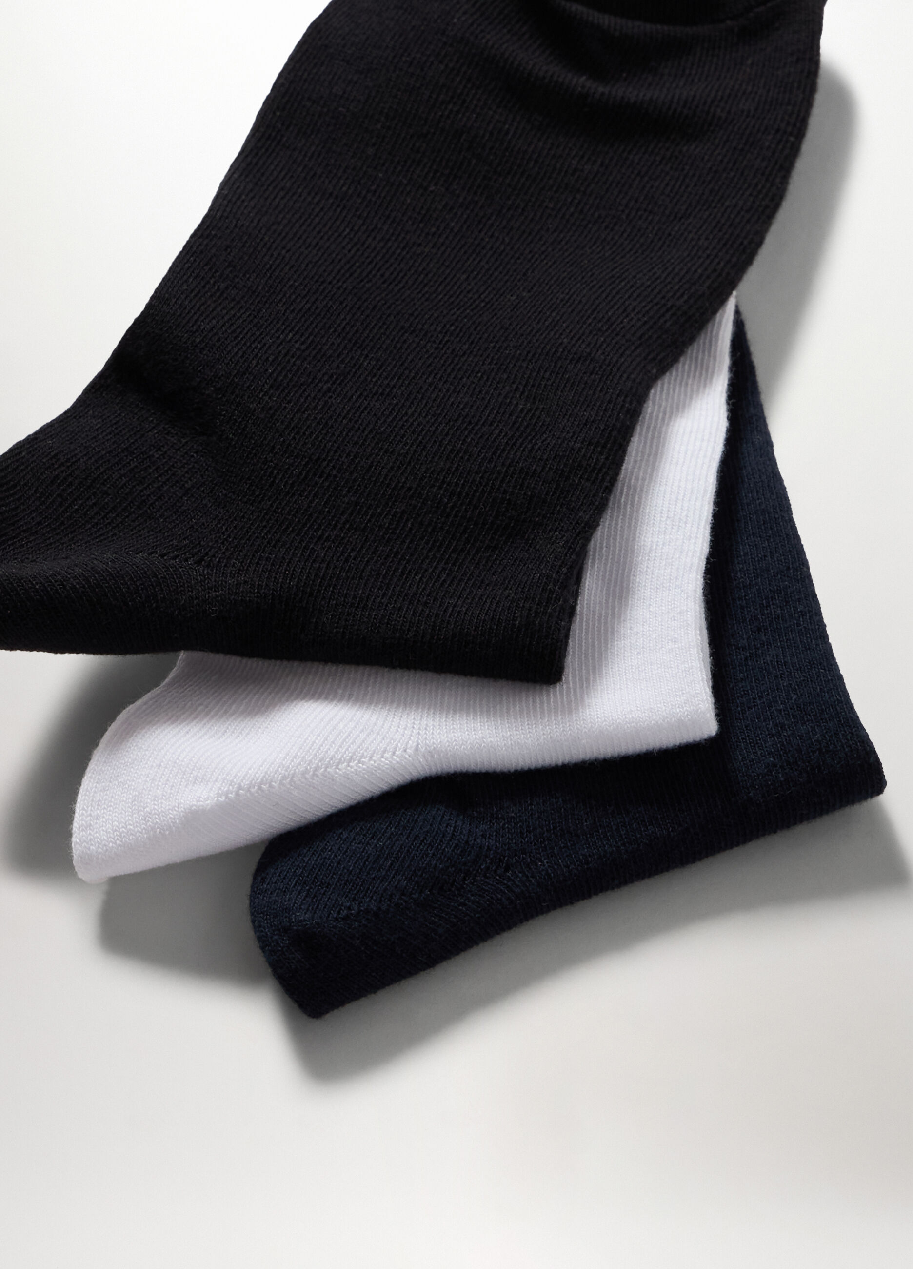 3 pack calzini con orlo a righe uomo