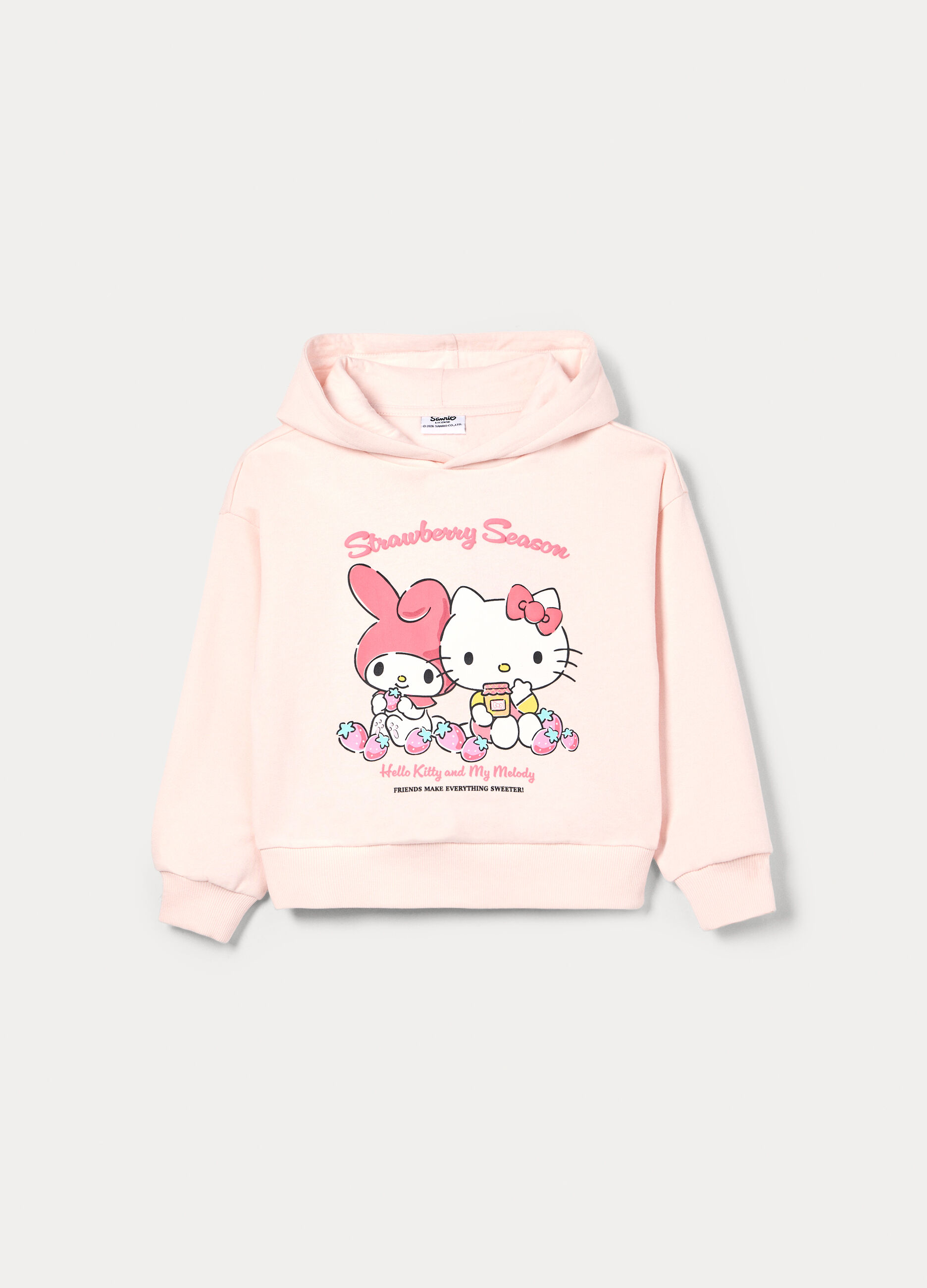 Felpa Hello Kitty con cappuccio misto cotone bambina